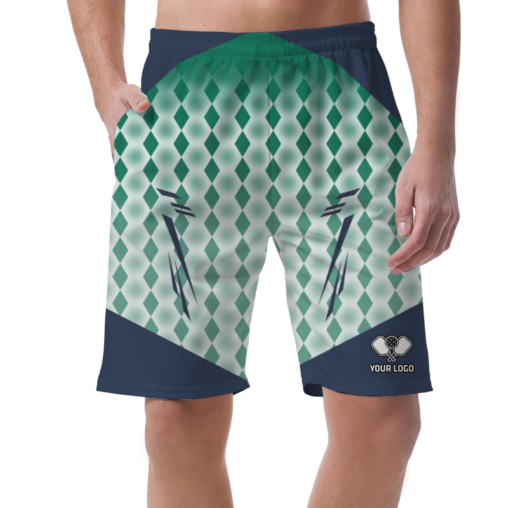 Picklewin Classic Custom Logo Men Gym Shorts With Live Preview