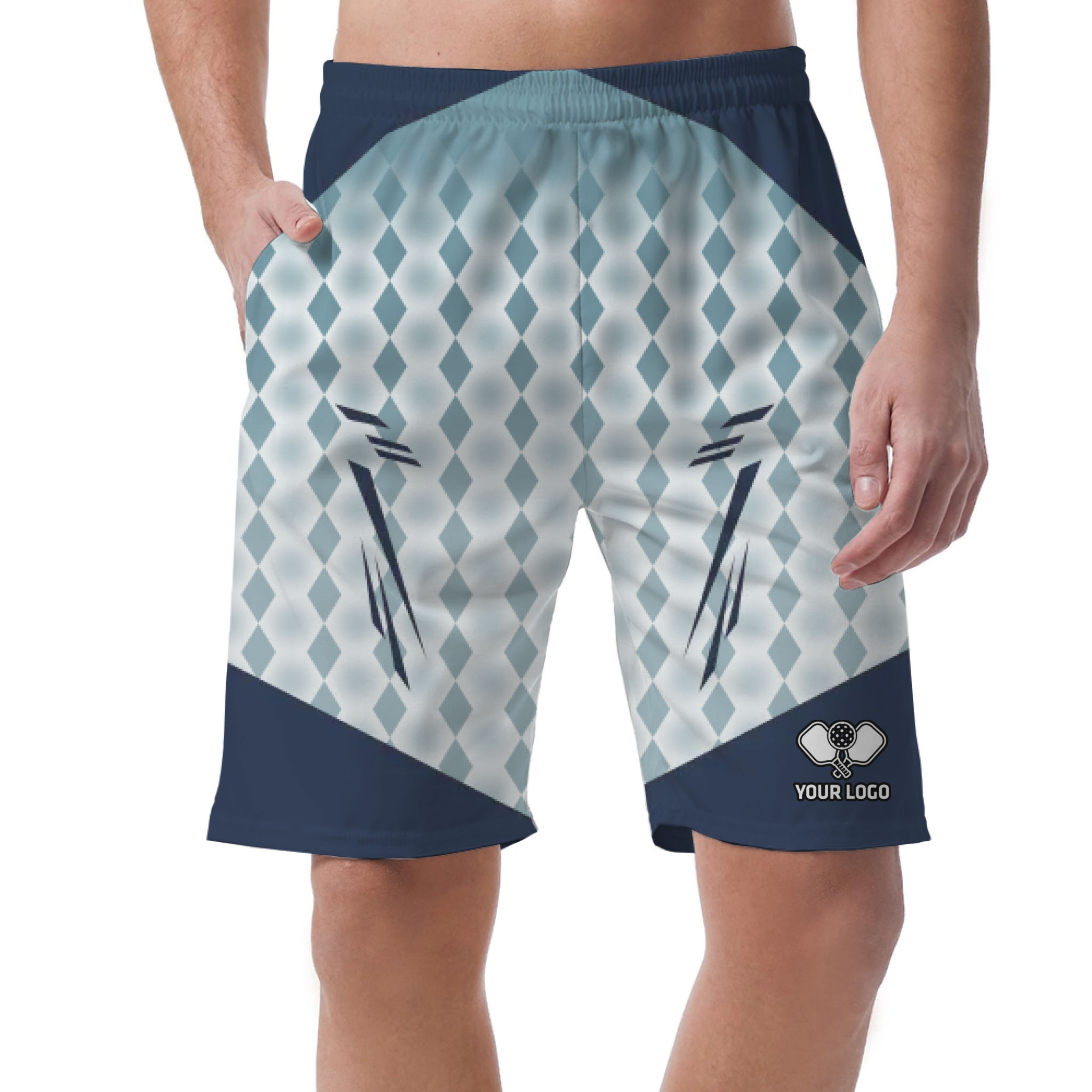 Picklewin Classic Custom Logo Men Gym Shorts With Live Preview