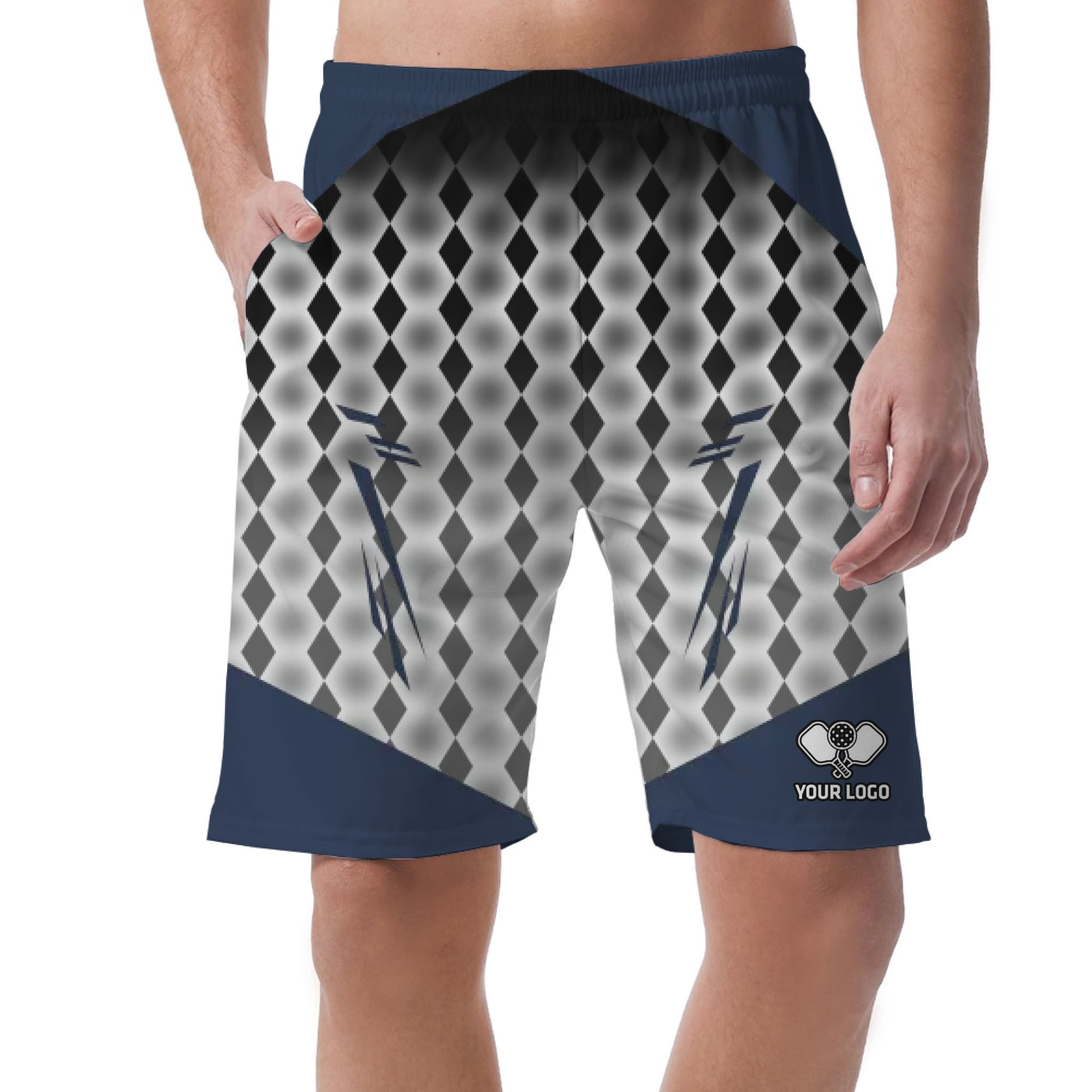 Picklewin Classic Custom Logo Men Gym Shorts With Live Preview