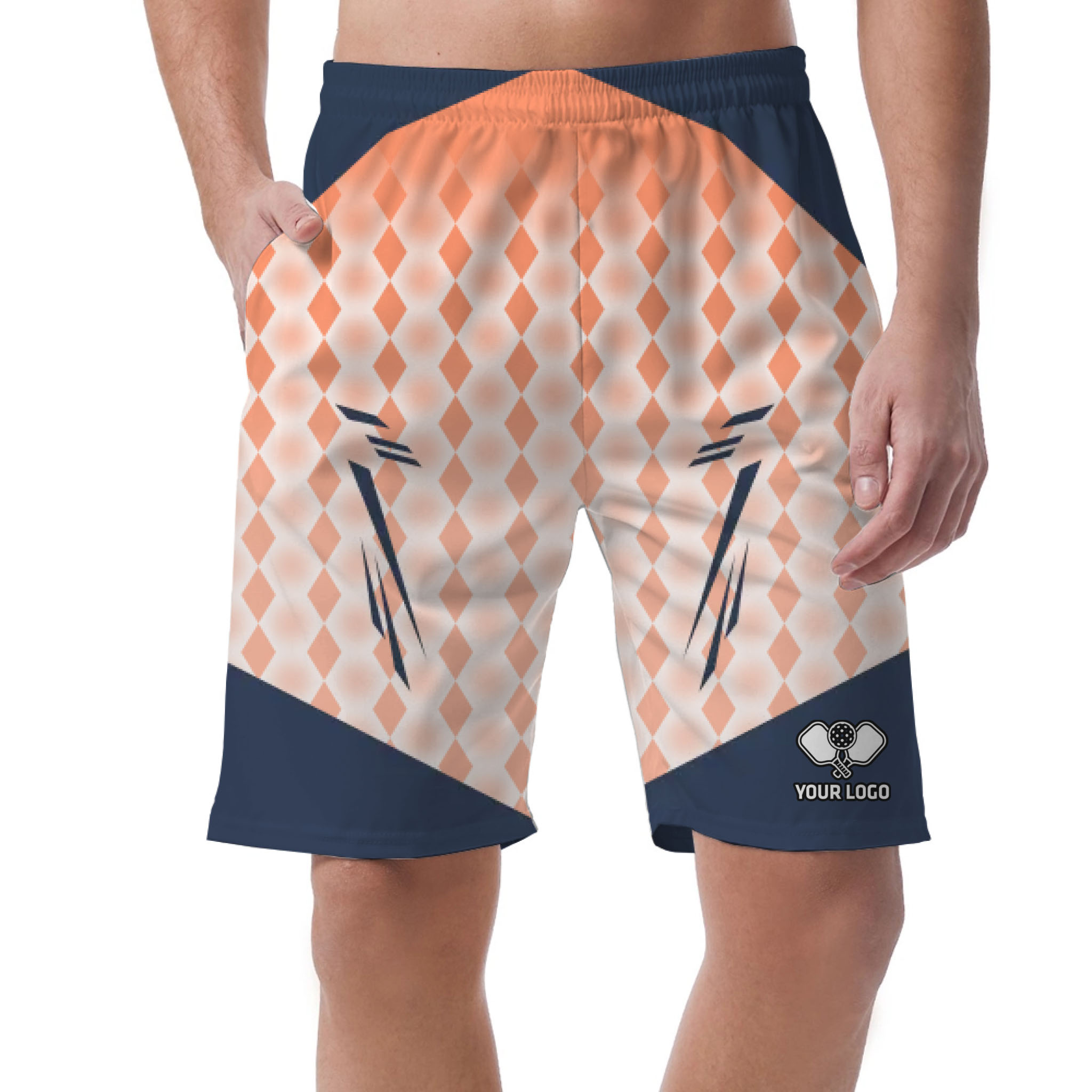 Picklewin Classic Custom Logo Men Gym Shorts With Live Preview