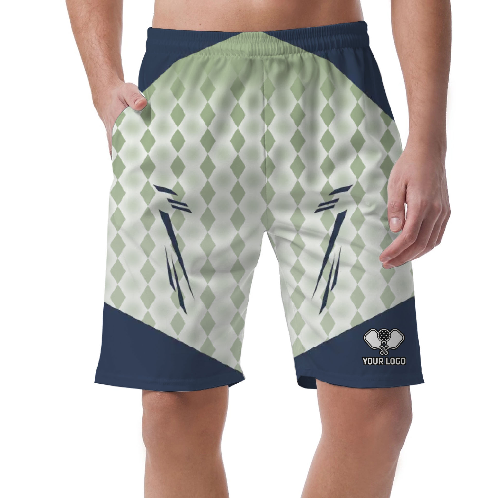 Picklewin Classic Custom Logo Men Gym Shorts With Live Preview