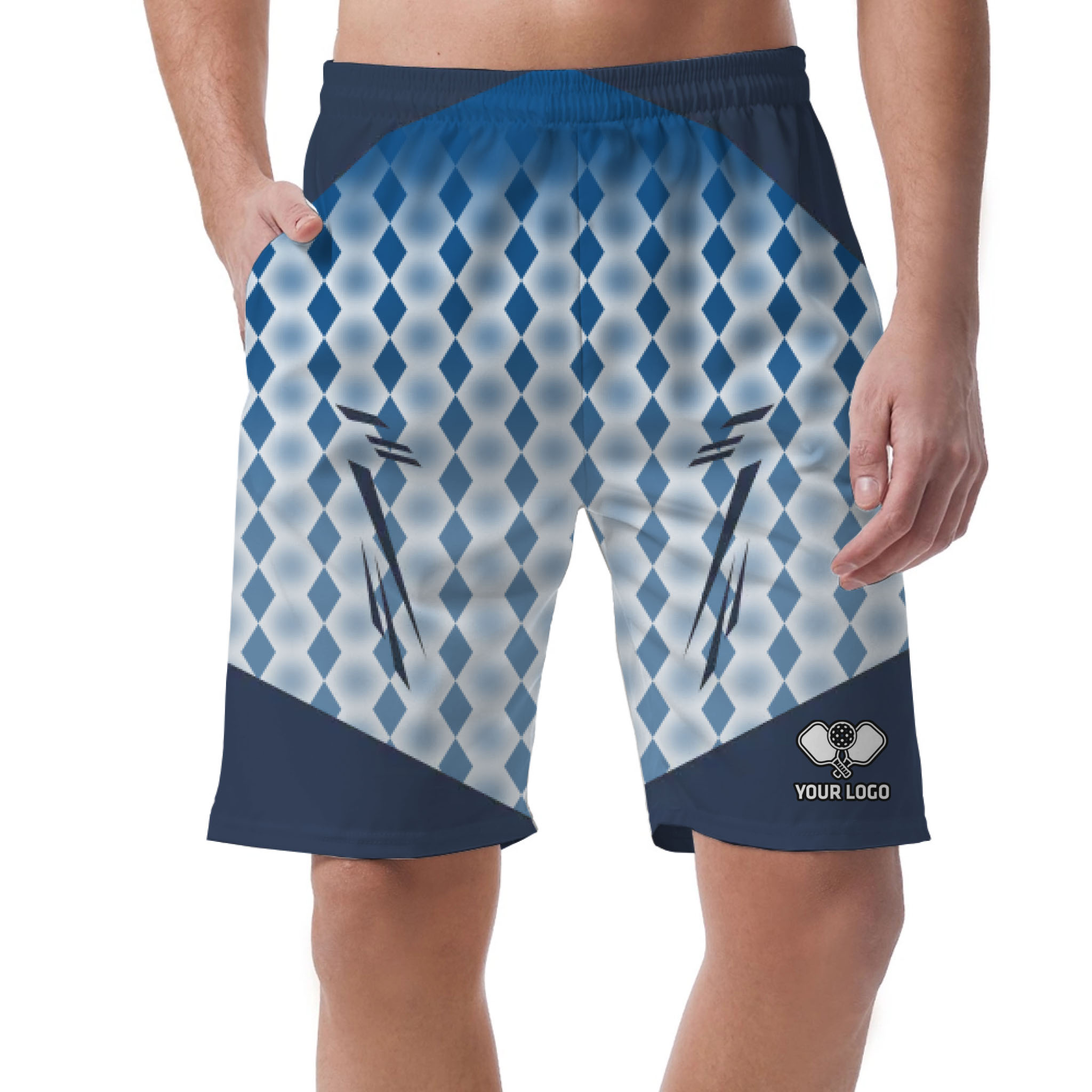 Picklewin Classic Custom Logo Men Gym Shorts With Live Preview