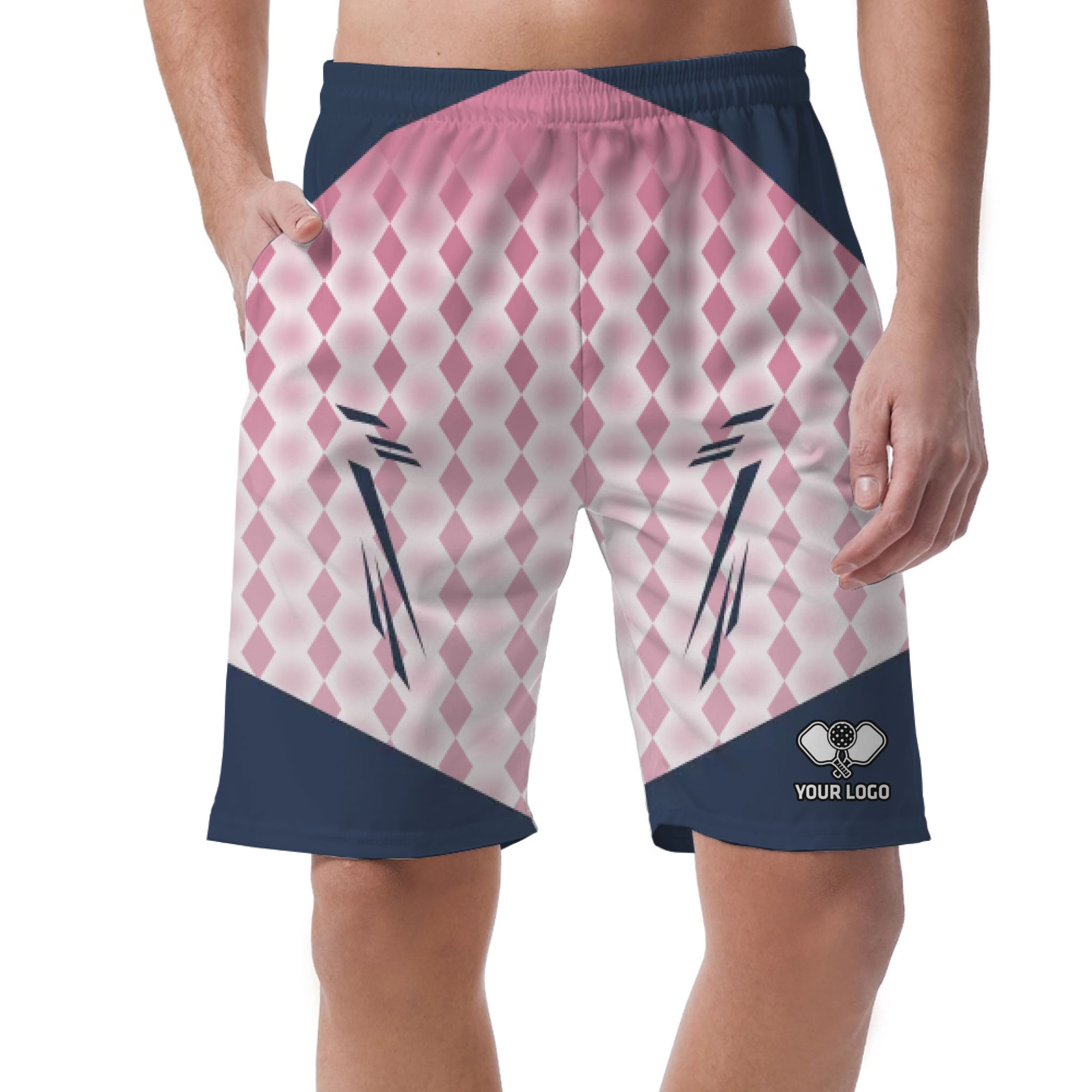 Picklewin Classic Custom Logo Men Gym Shorts With Live Preview