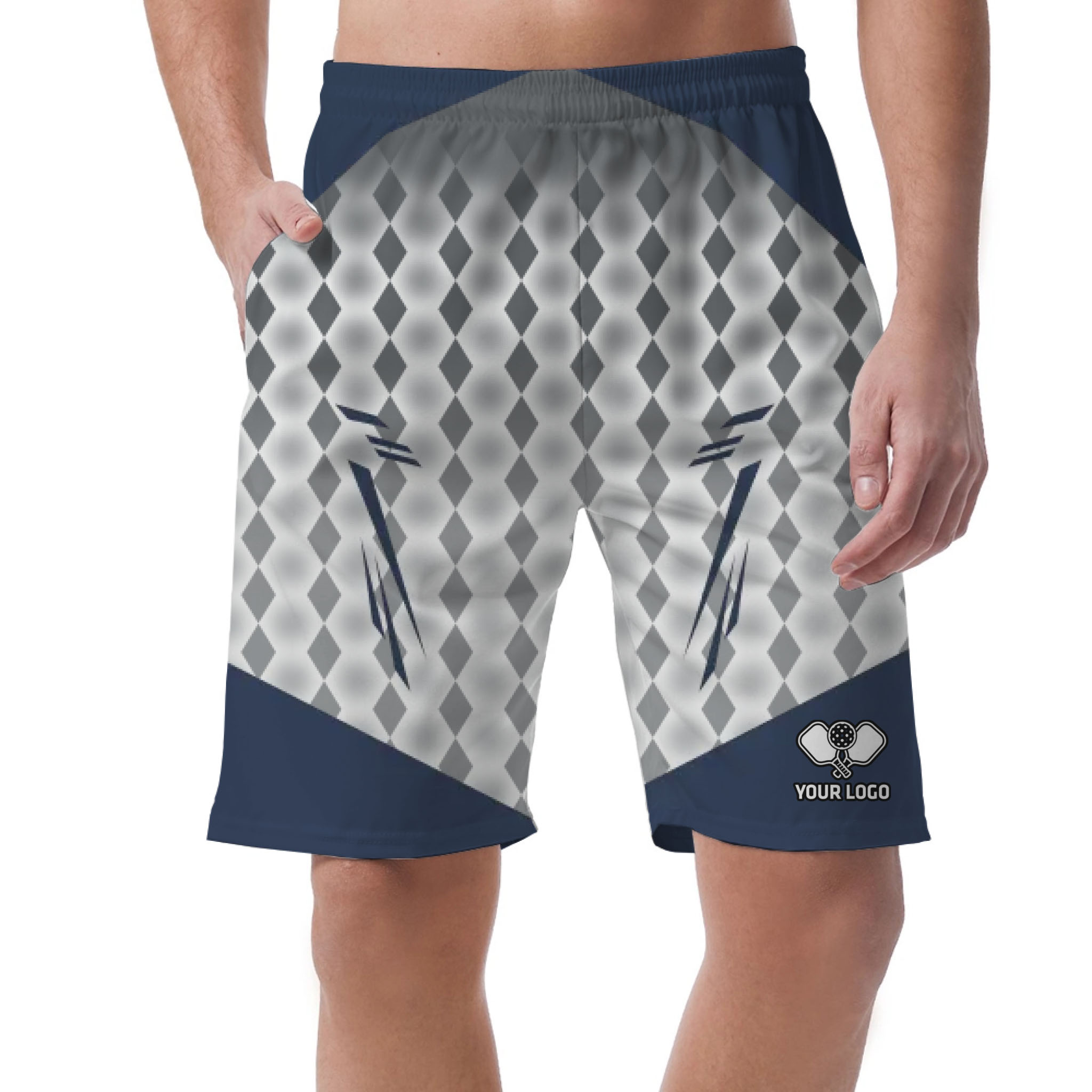 Picklewin Classic Custom Logo Men Gym Shorts With Live Preview