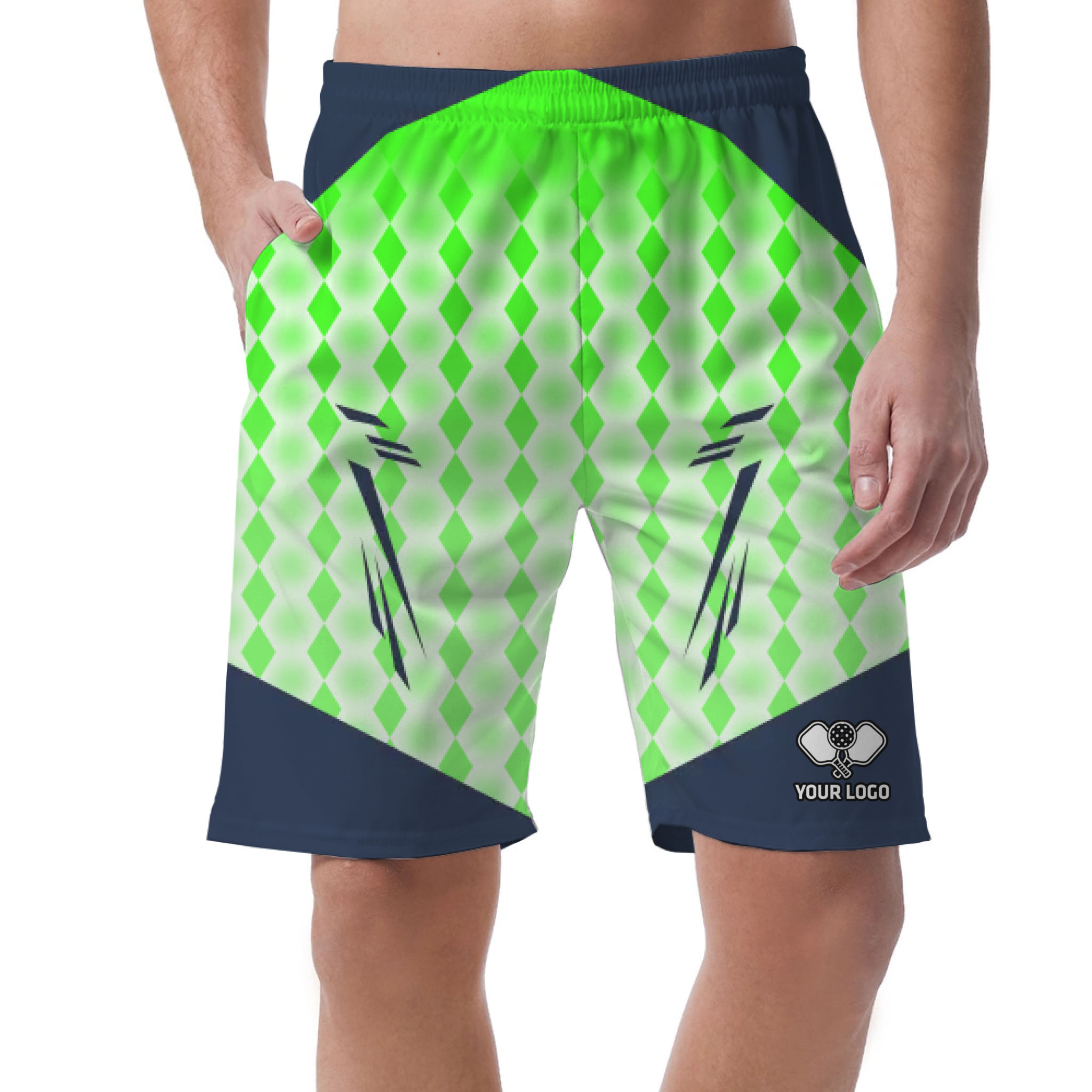 Picklewin Classic Custom Logo Men Gym Shorts With Live Preview