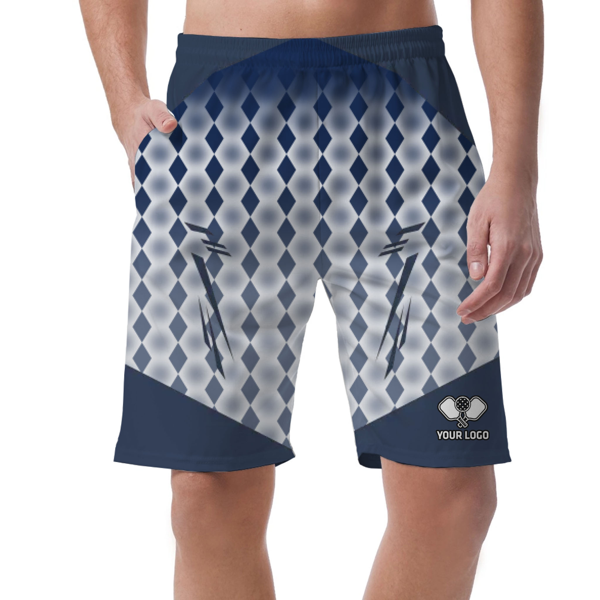 Picklewin Classic Custom Logo Men Gym Shorts With Live Preview