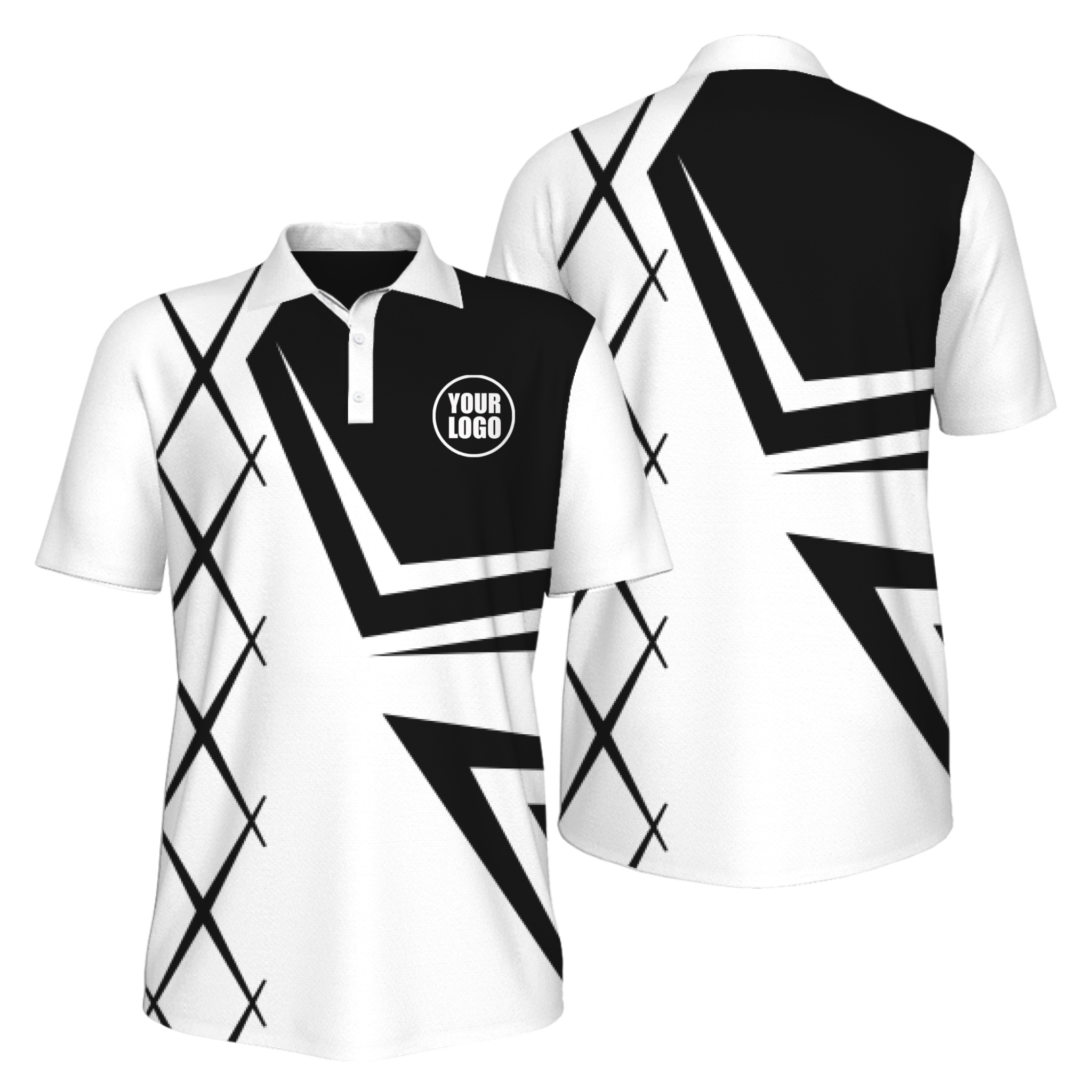 Picklewin Creative Diamond UV Protection Polo Shirt For Men
