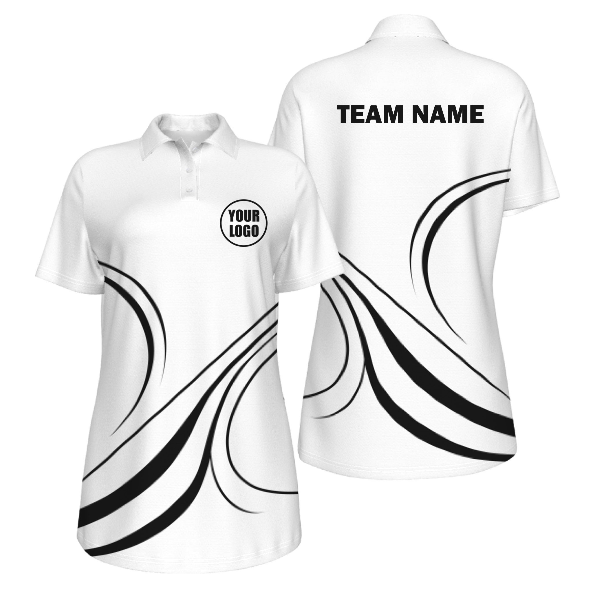 Picklewin Curvy Customized Women's UV Protection Polo