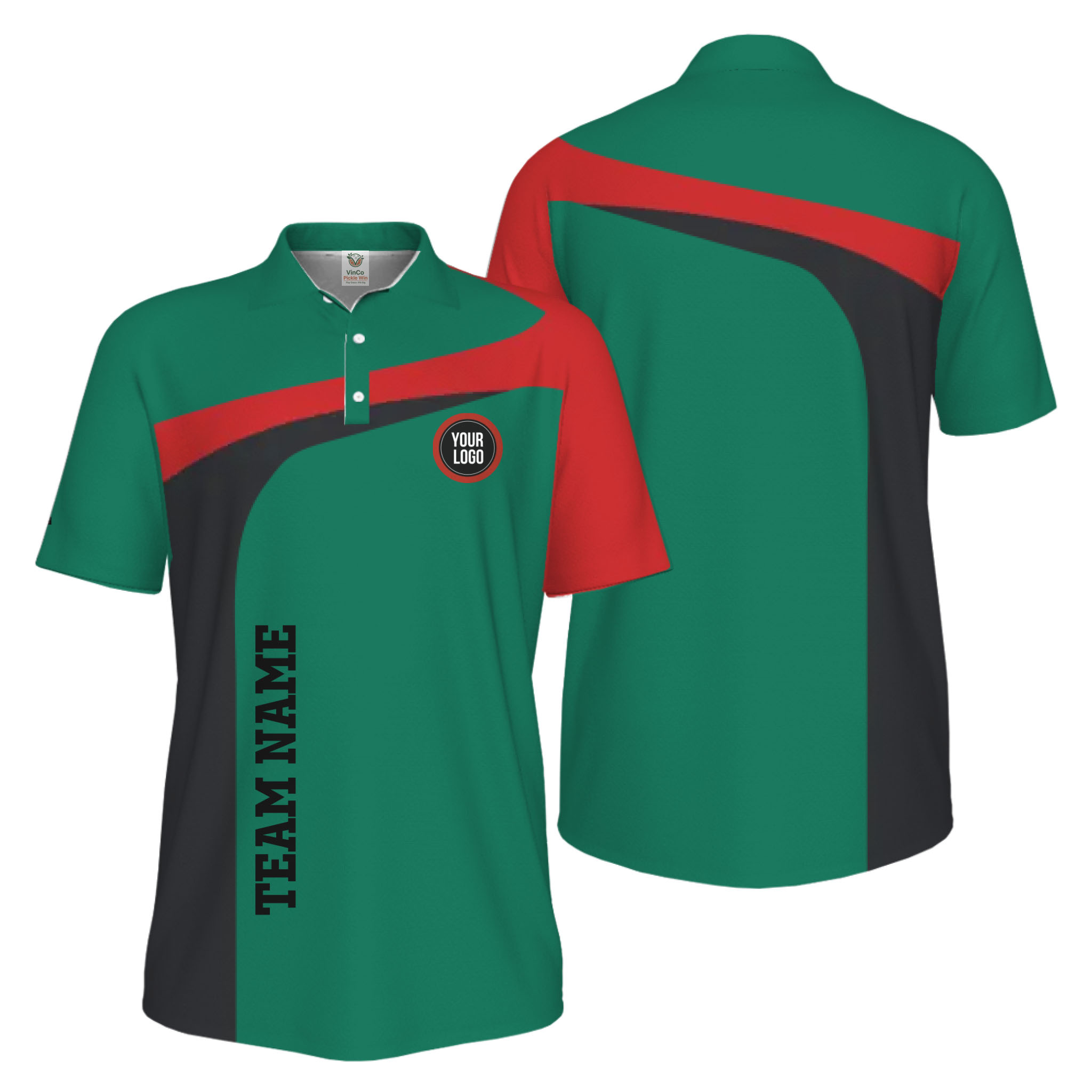 Picklewin Custom Breathable Performance UV Protection Pickleball Polo Shirt Men 