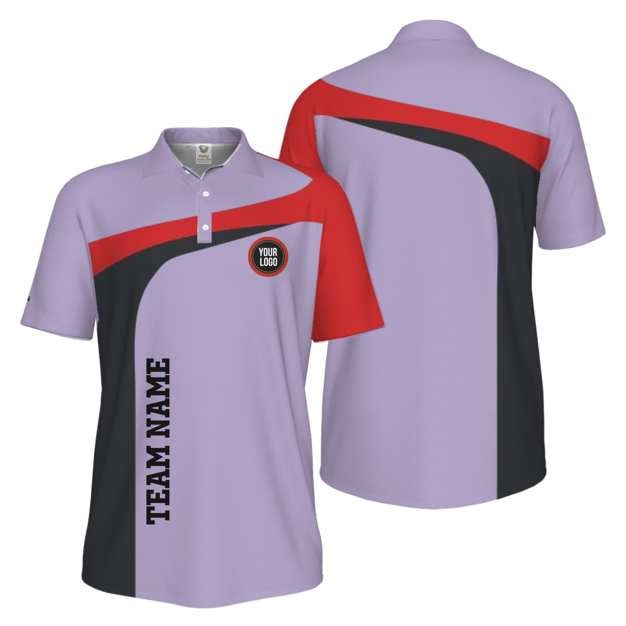 Picklewin Custom Breathable Performance UV Protection Pickleball Polo Shirt Men 