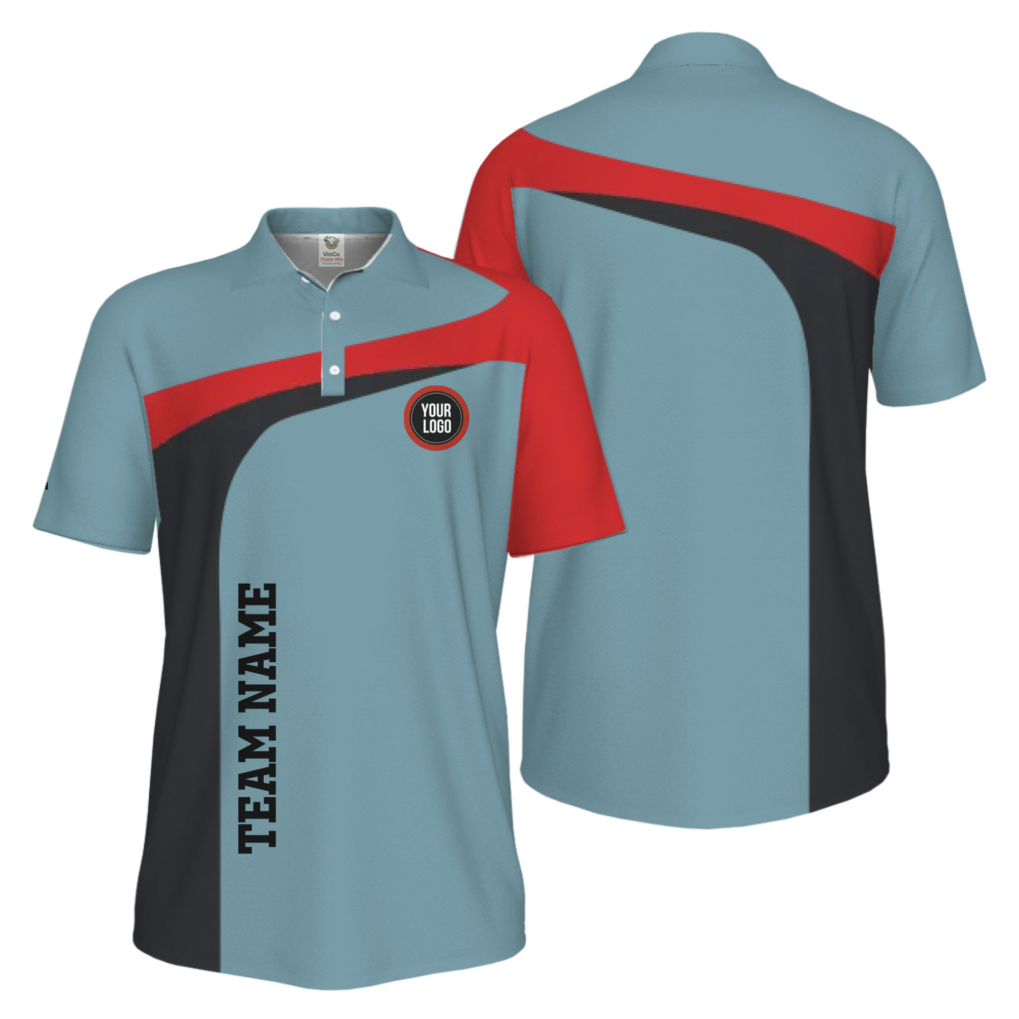 Picklewin Custom Breathable Performance UV Protection Pickleball Polo Shirt Men 