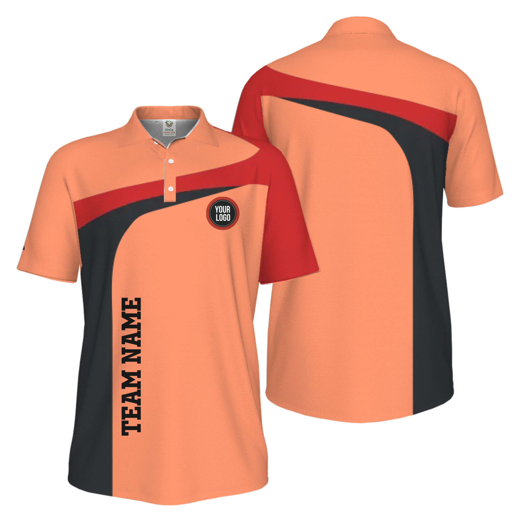 Picklewin Custom Breathable Performance UV Protection Pickleball Polo Shirt Men 