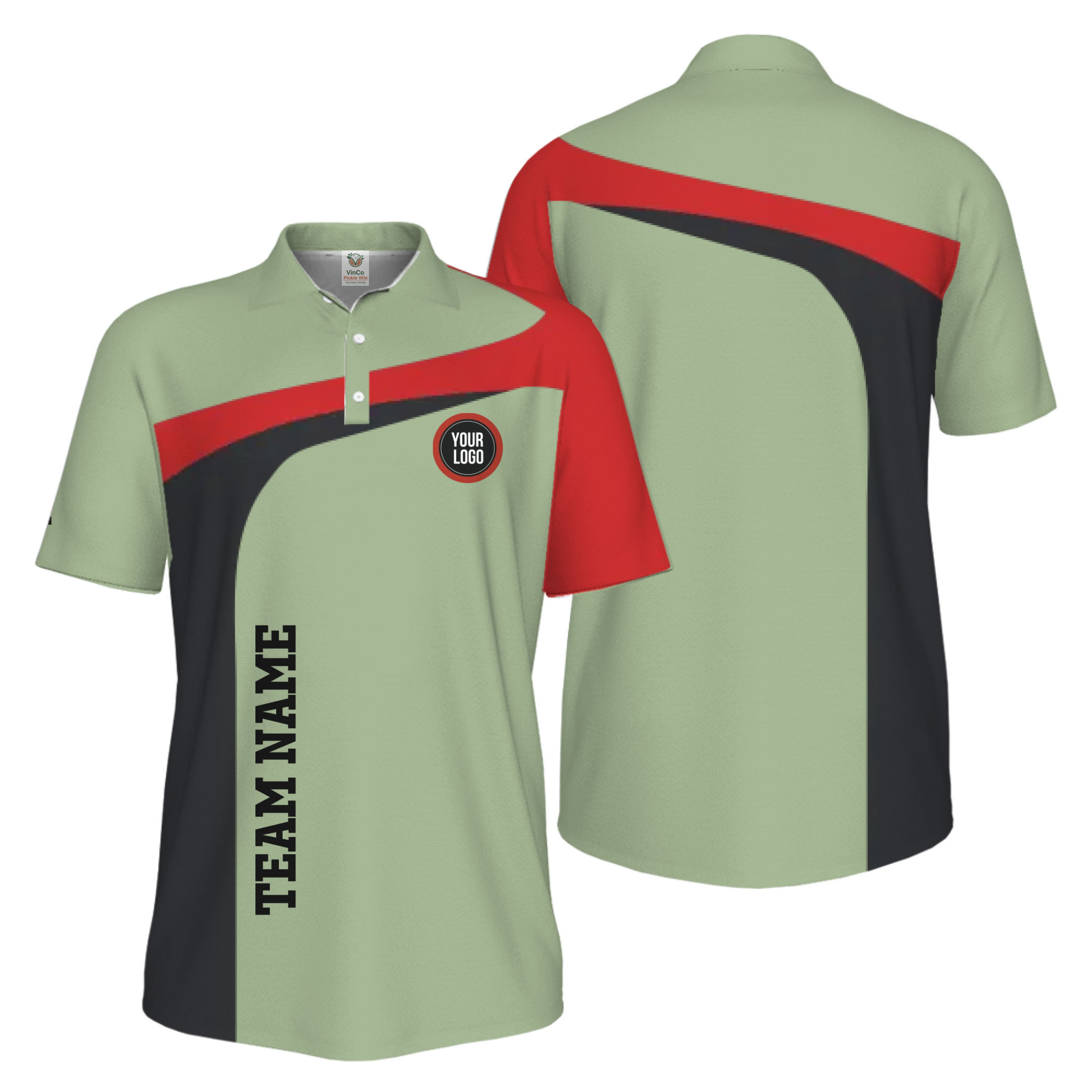 Picklewin Custom Breathable Performance UV Protection Pickleball Polo Shirt Men 
