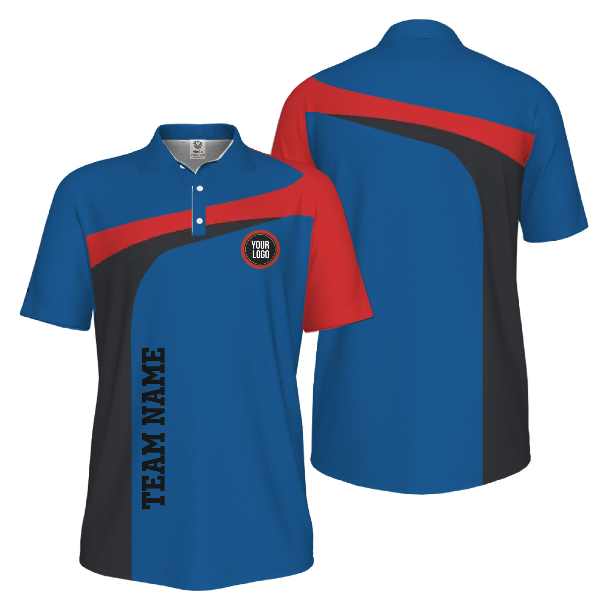 Picklewin Custom Breathable Performance UV Protection Pickleball Polo Shirt Men 