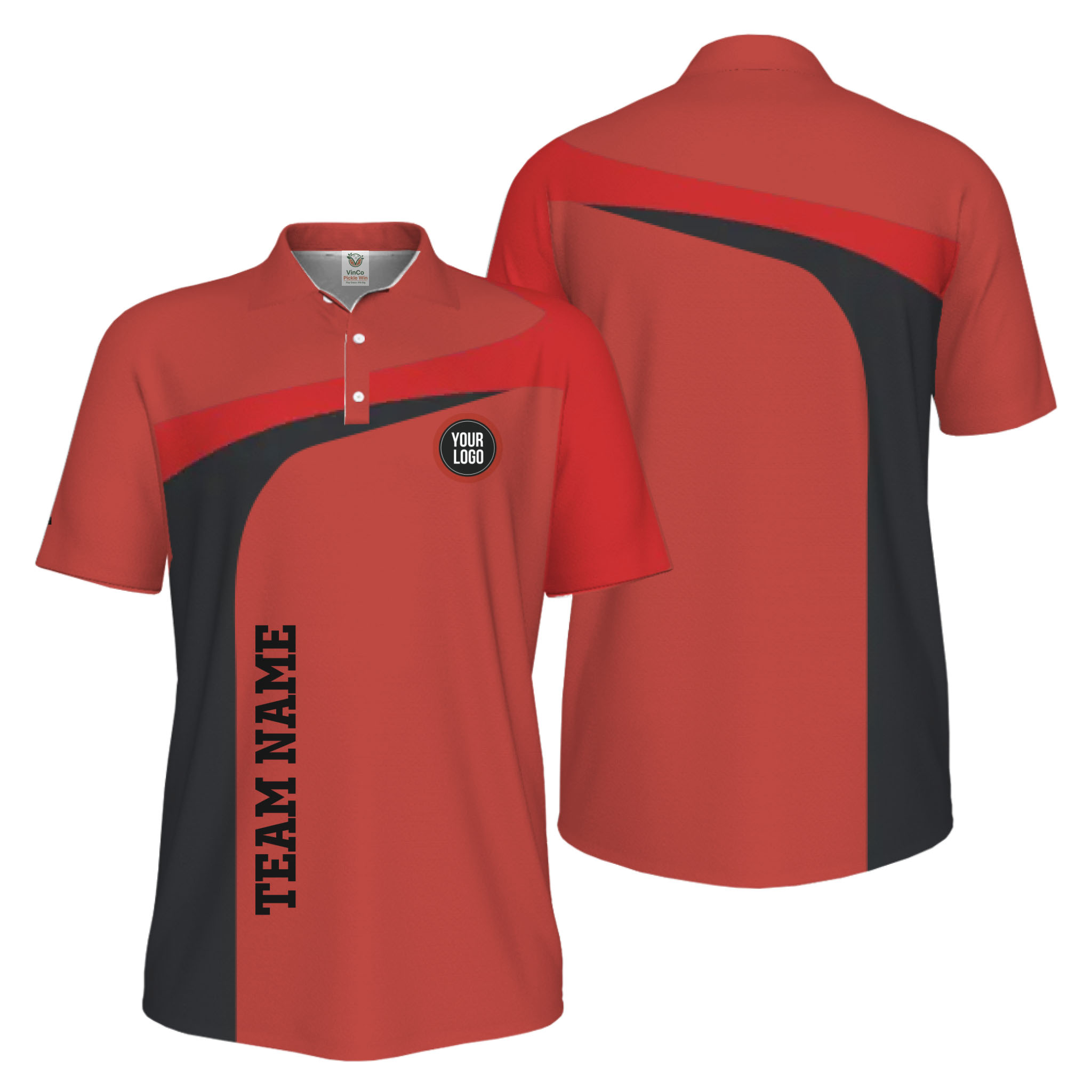 Picklewin Custom Breathable Performance UV Protection Pickleball Polo Shirt Men 