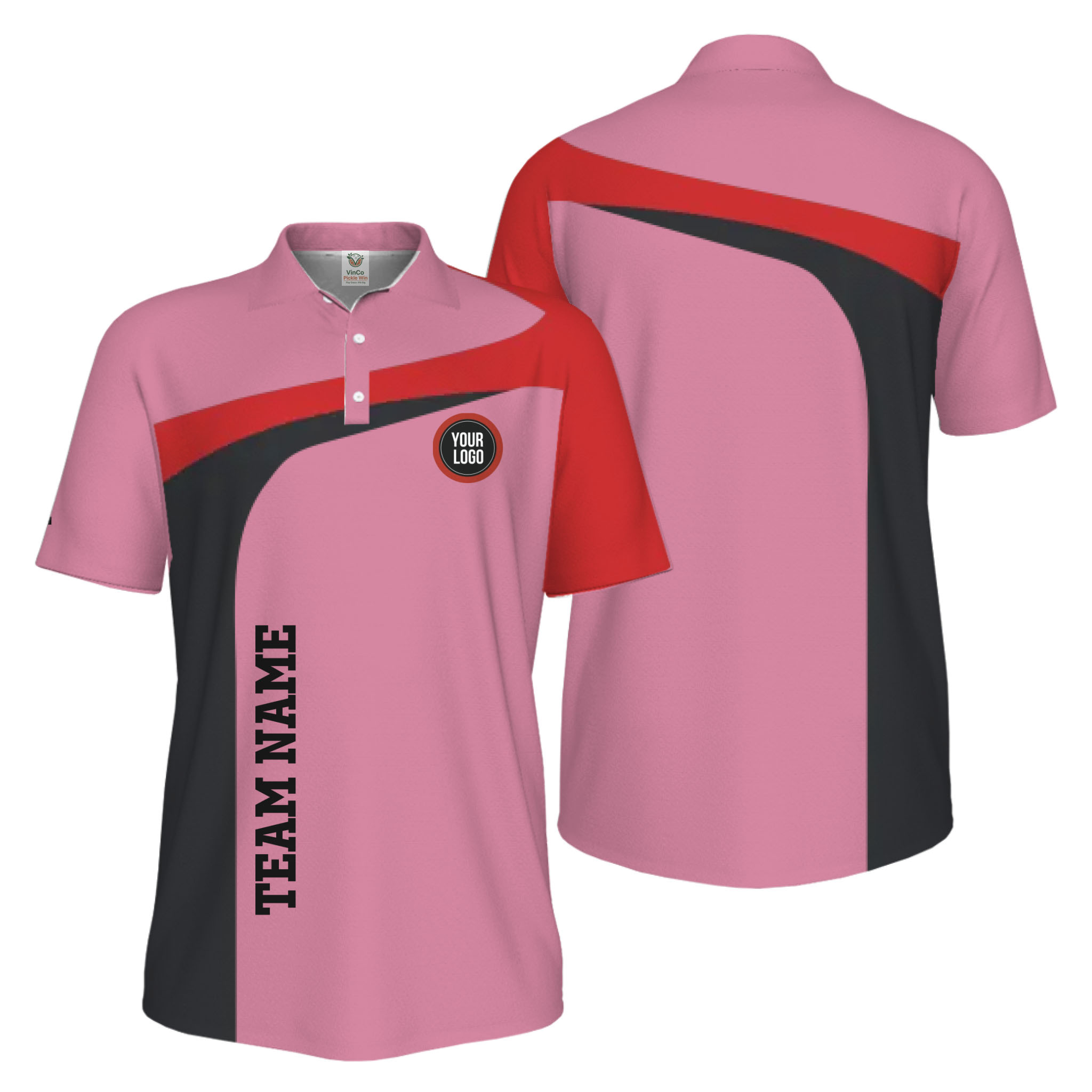 Picklewin Custom Breathable Performance UV Protection Pickleball Polo Shirt Men 
