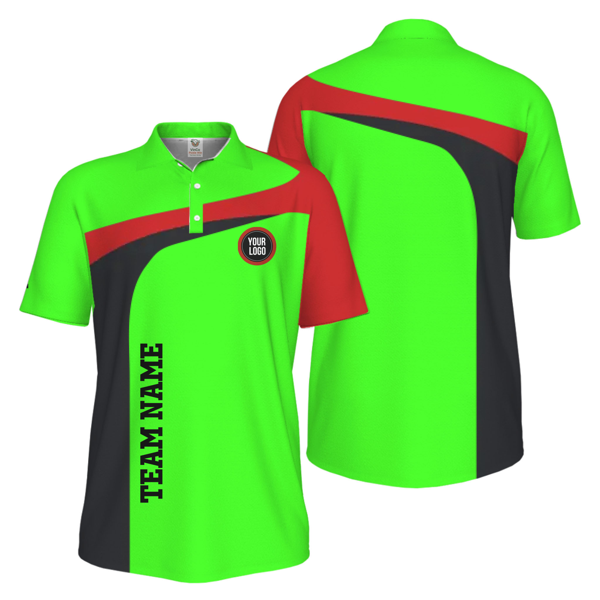 Picklewin Custom Breathable Performance UV Protection Pickleball Polo Shirt Men 
