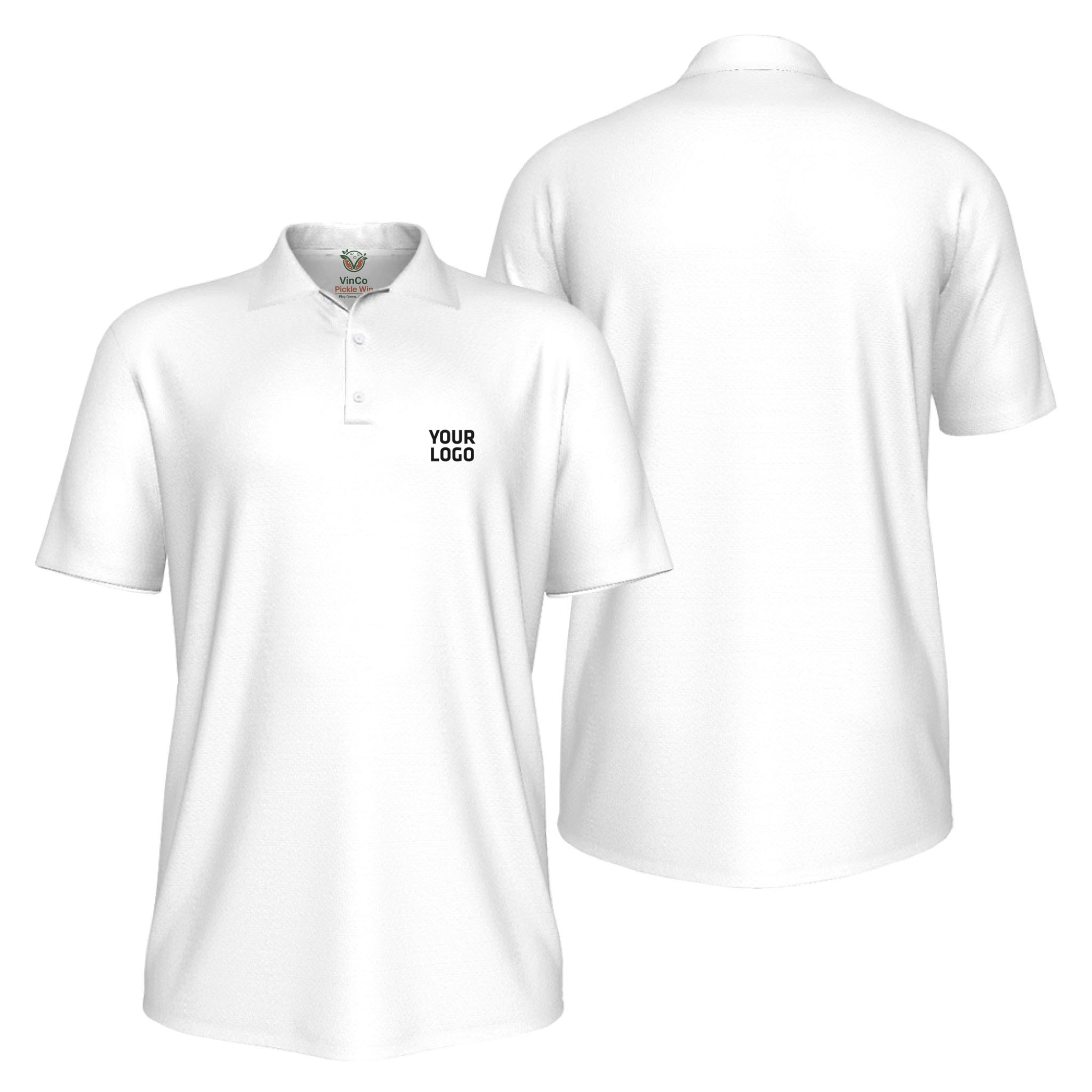 Picklewin Custom Collared Polo Shirt For Men With Sport Logo And Preview