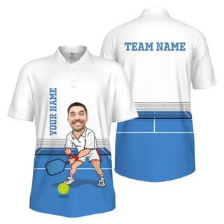 Picklewin Custom Face For Father UV Protection Pickleball Polo Shirt Men