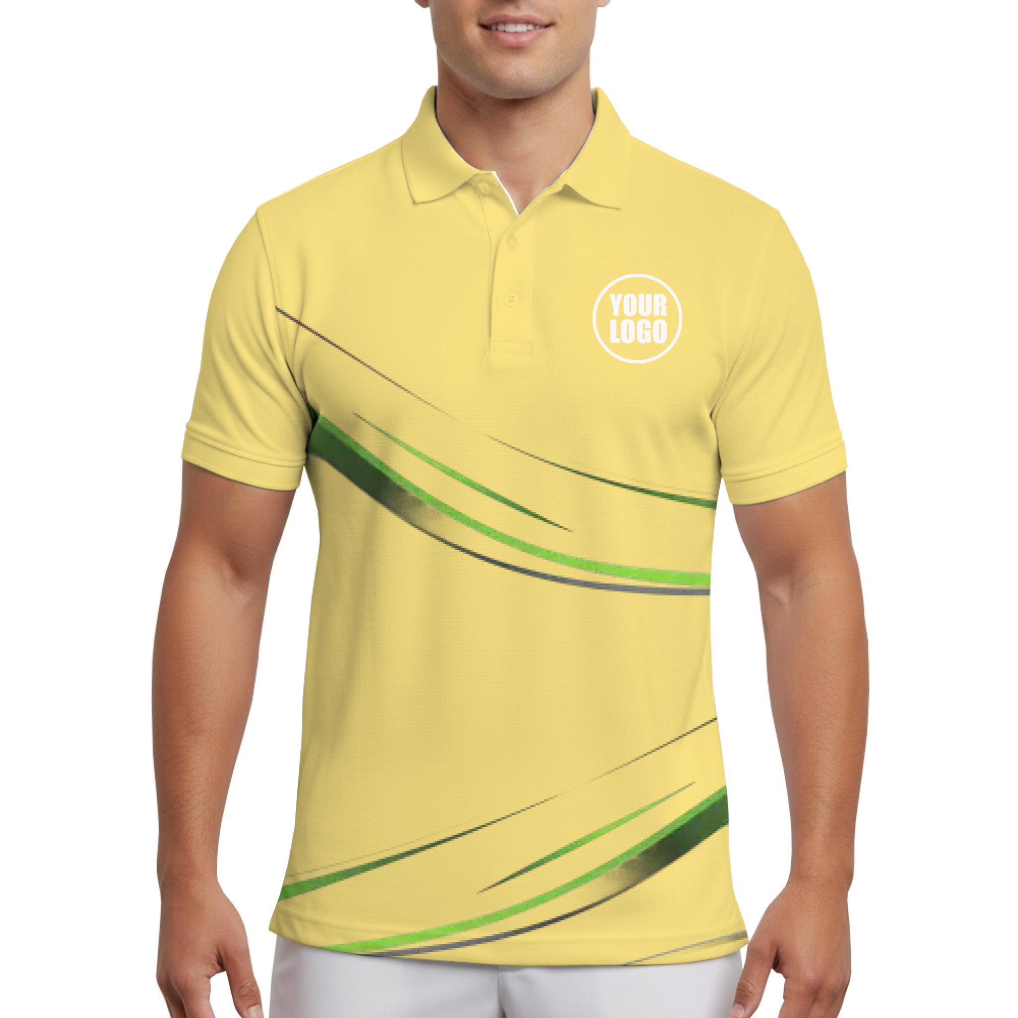 Picklewin Custom Logo And Name Dynamic Men's UV Protection Polo Shirt