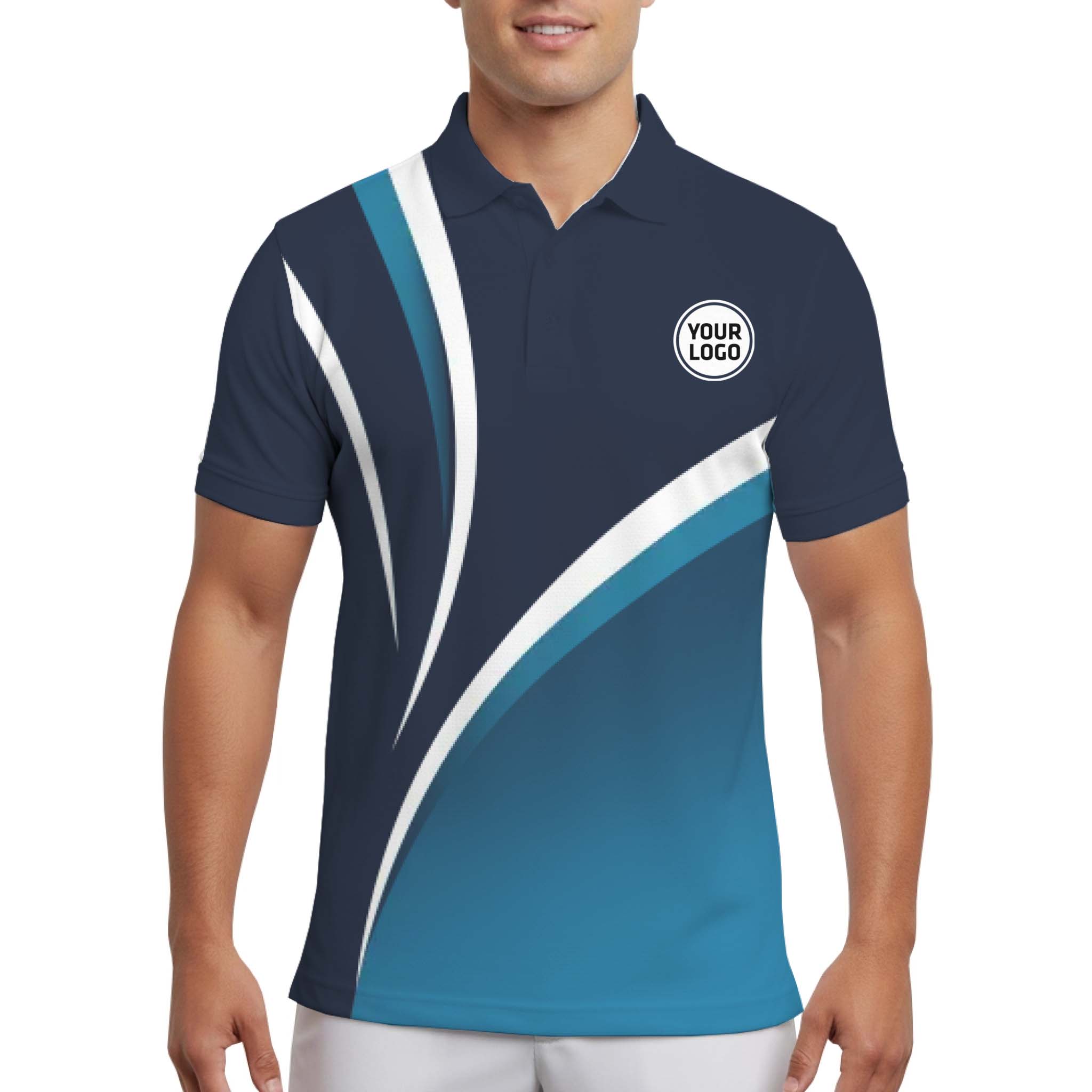 Picklewin Custom Logo And Pickleball Team Name  UV Men's Polo Shirt