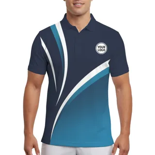 Picklewin Custom Logo And Pickleball Team Name  UV Men's Polo Shirt