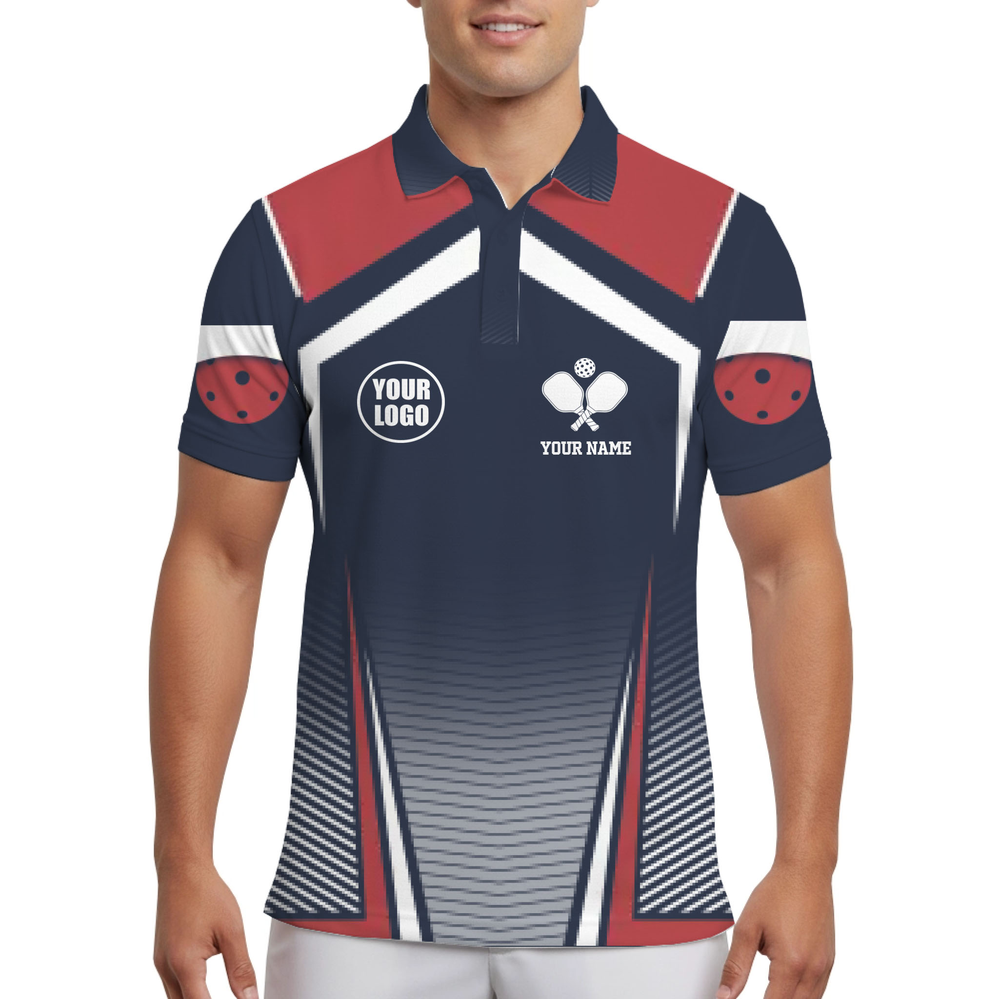 Picklewin Custom Logo And Team Name Sport UV Men's Polo