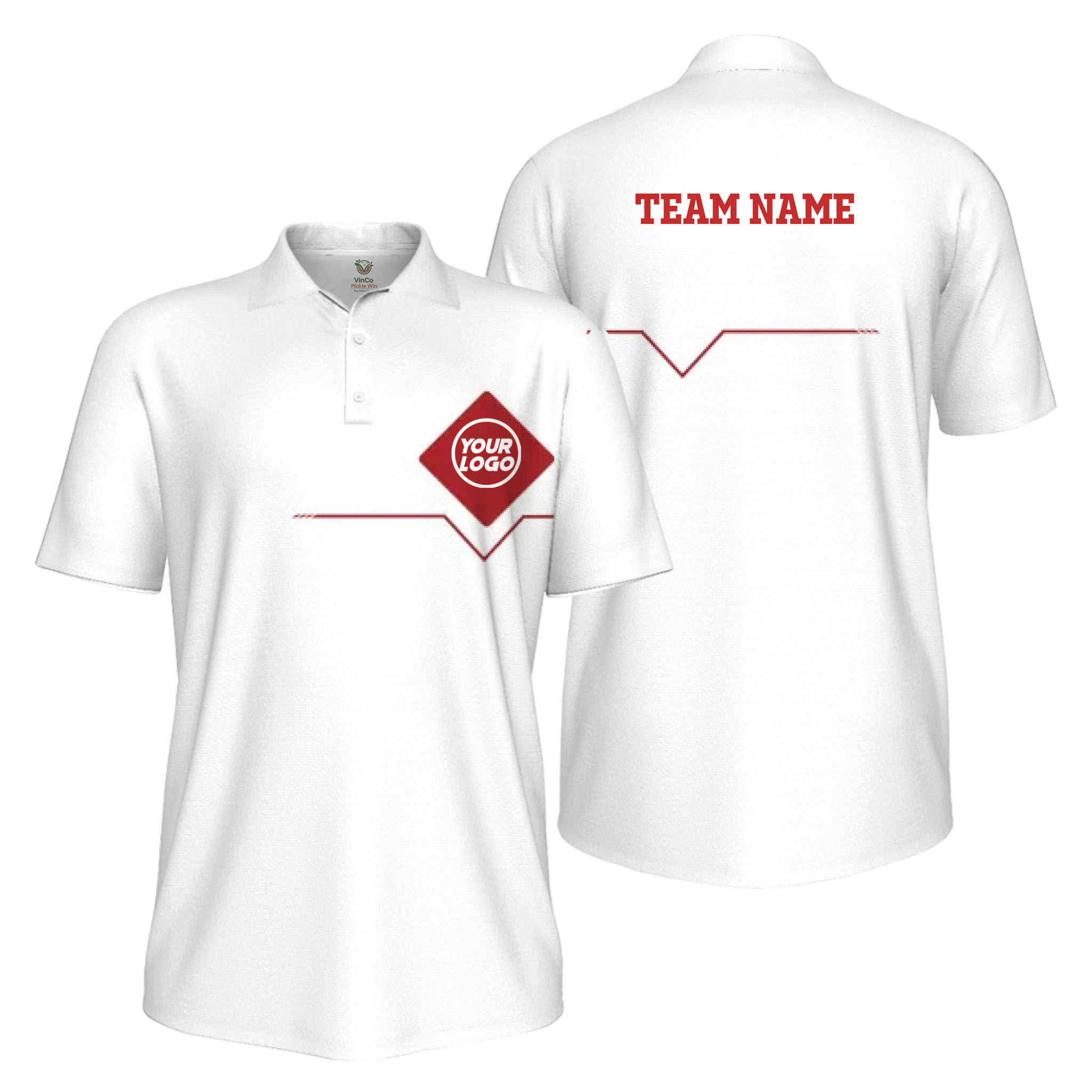 Picklewin Custom Logo And Team Name Sport UV Protection Polo Shirt Men 