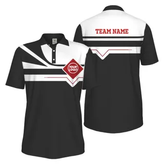 Picklewin Custom Logo And Team Name Sport UV Protection Polo Shirt Men  – alternate