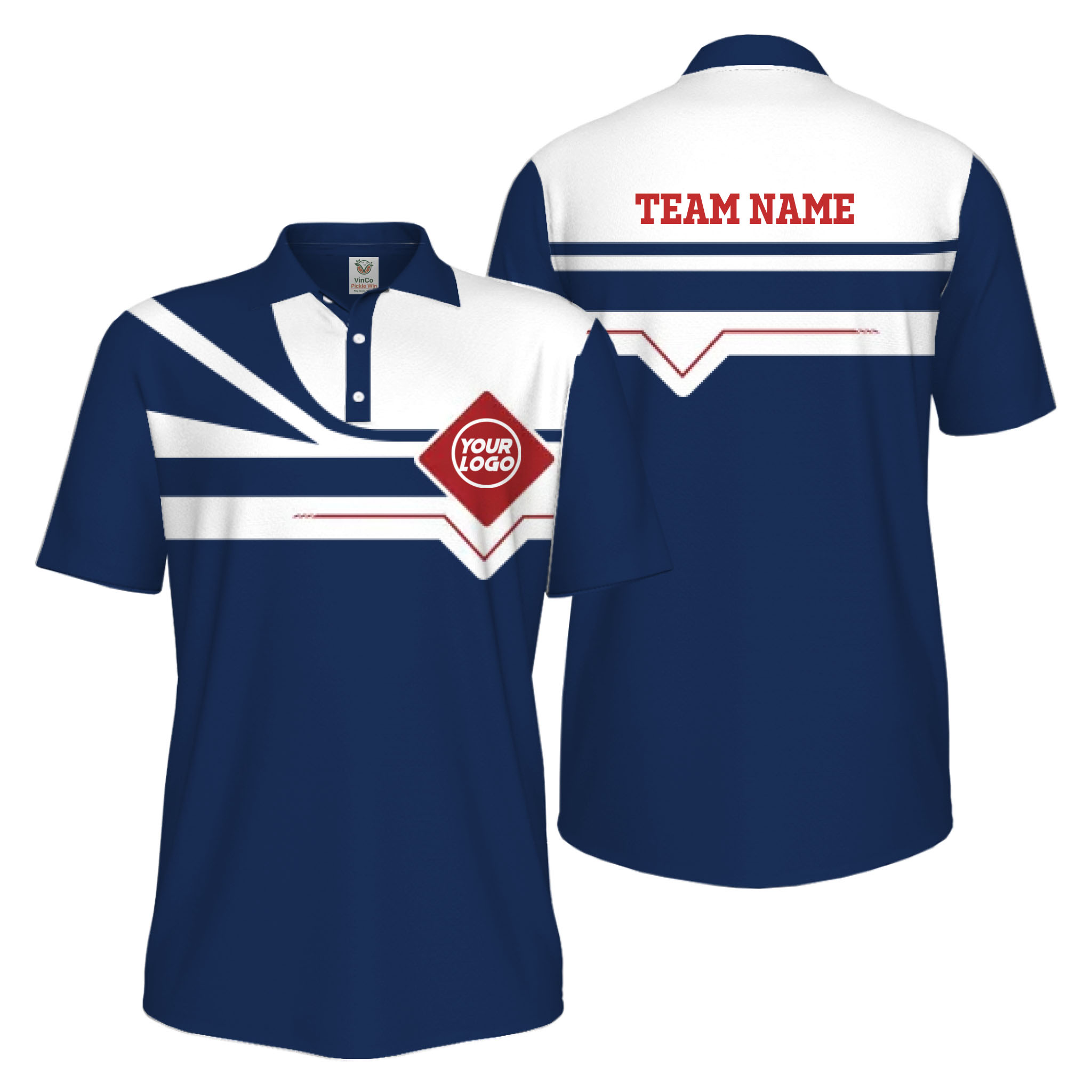 Picklewin Custom Logo And Team Name Sport UV Protection Polo Shirt Men 