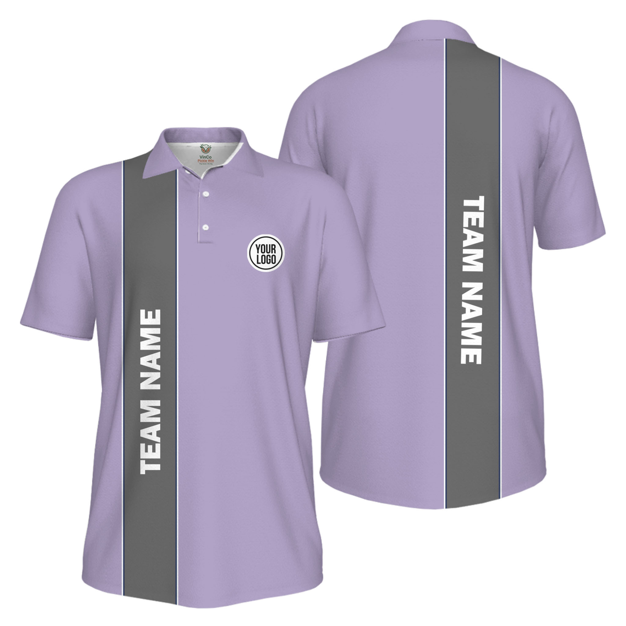 Picklewin Custom Logo And Team Name Sports Uniform Mens Polo Shirt UV Protection 