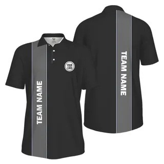 Picklewin Custom Logo And Team Name Sports Uniform Mens Polo Shirt UV Protection  – alternate
