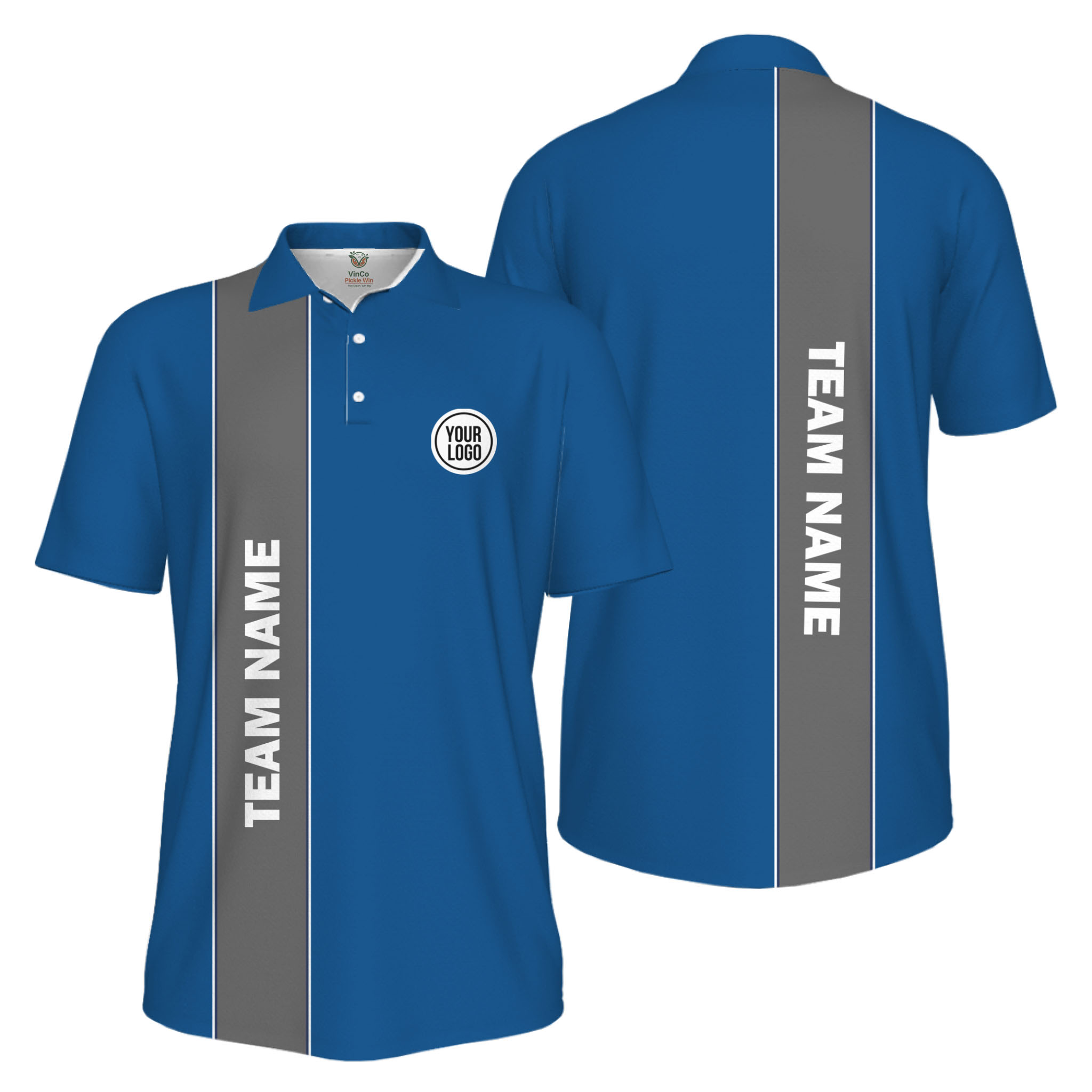Picklewin Custom Logo And Team Name Sports Uniform Mens Polo Shirt UV Protection 