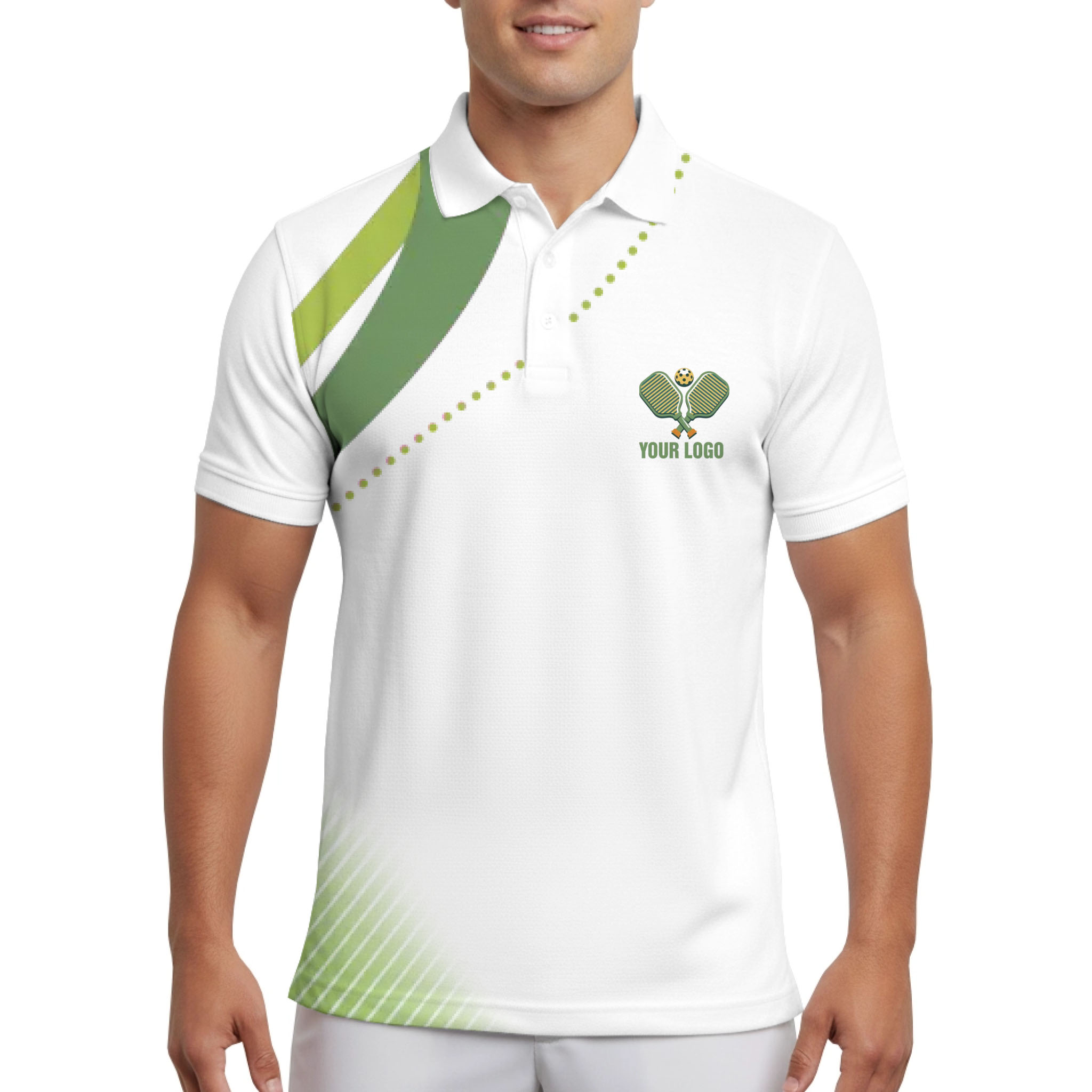 Picklewin Custom Logo And Team Name UV Protect Men's Polo Shirt 