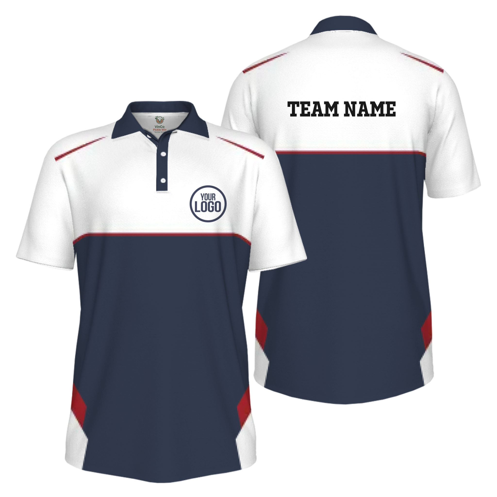 Picklewin Custom Logo Classic Team Performance UV Protection Men Polo Shirt