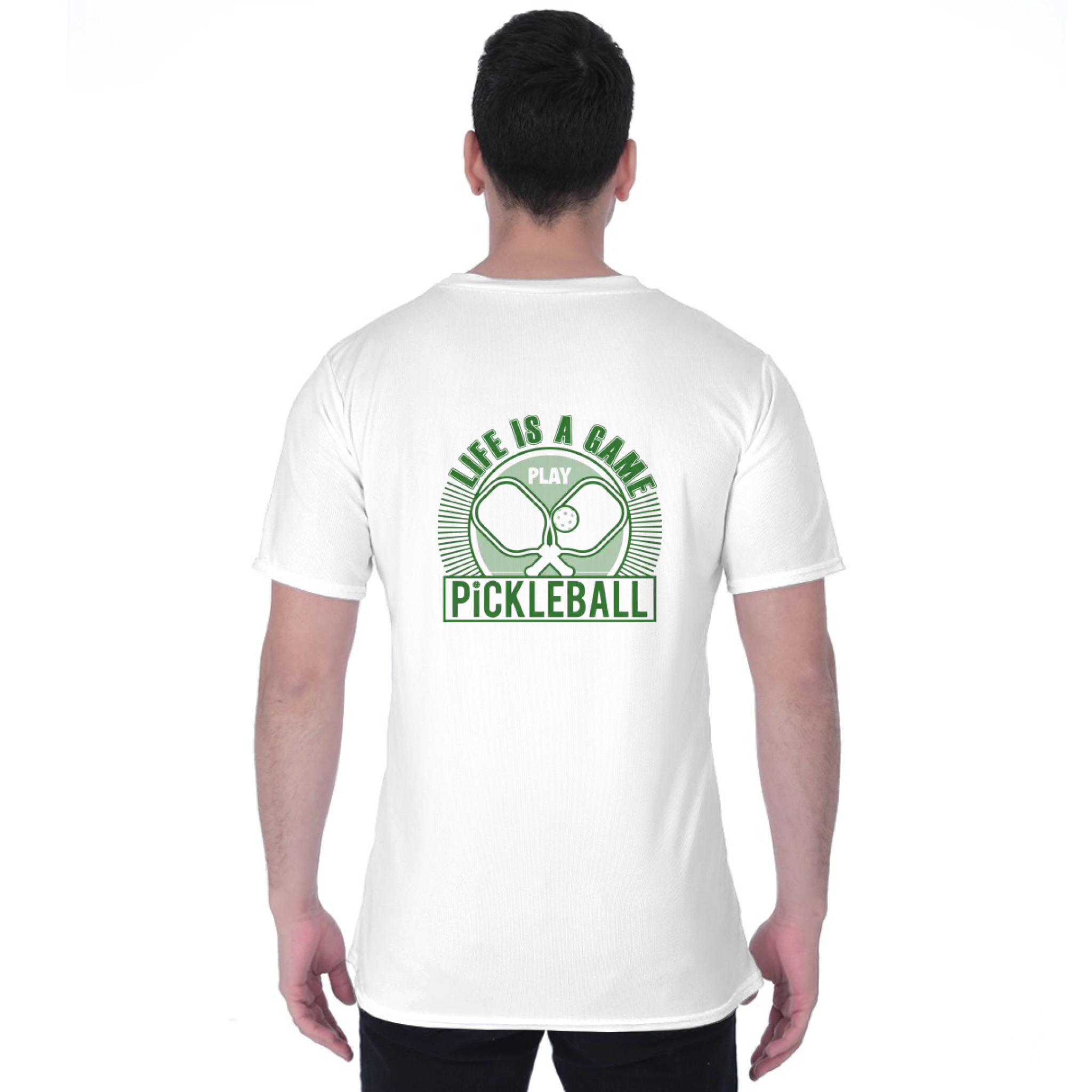 Picklewin Custom Logo Life Is A Game Pickleball Men T-shirt - alternate