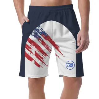 Picklewin Custom Logo Pickleball American Flag Patriotic Shorts For Men