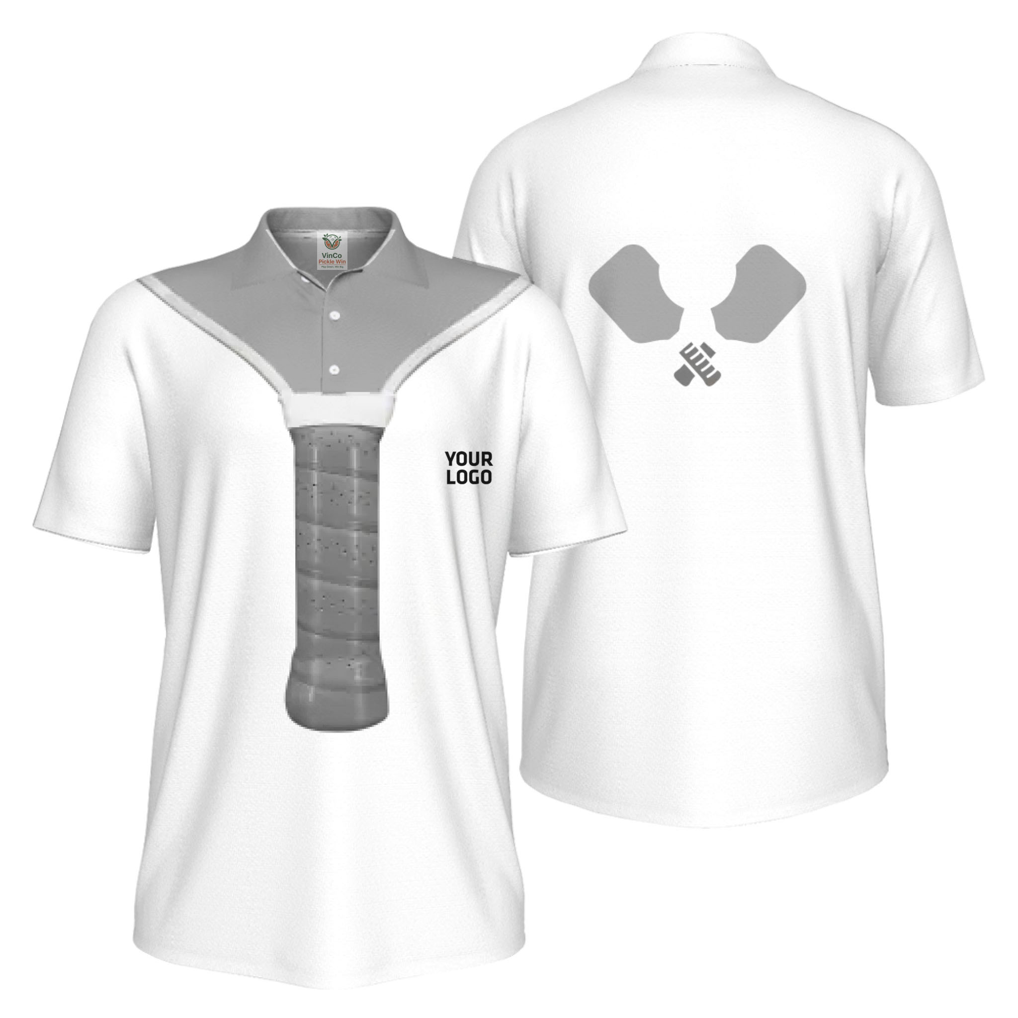 Picklewin Custom Logo Pickleball Paddle UV Protection Men Polo Shirt