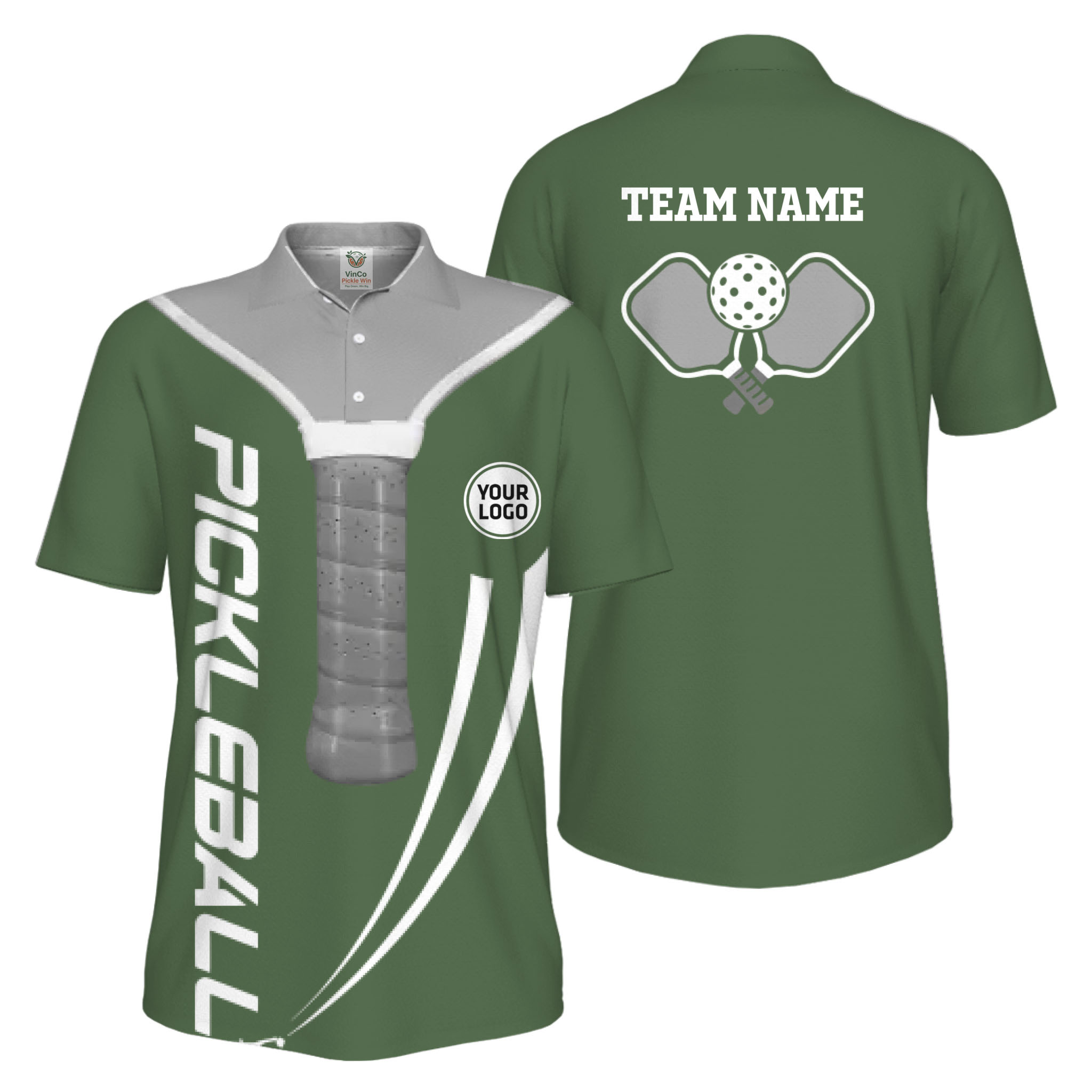 Picklewin Custom Logo Pickleball Paddle UV Protection Men Polo Shirt