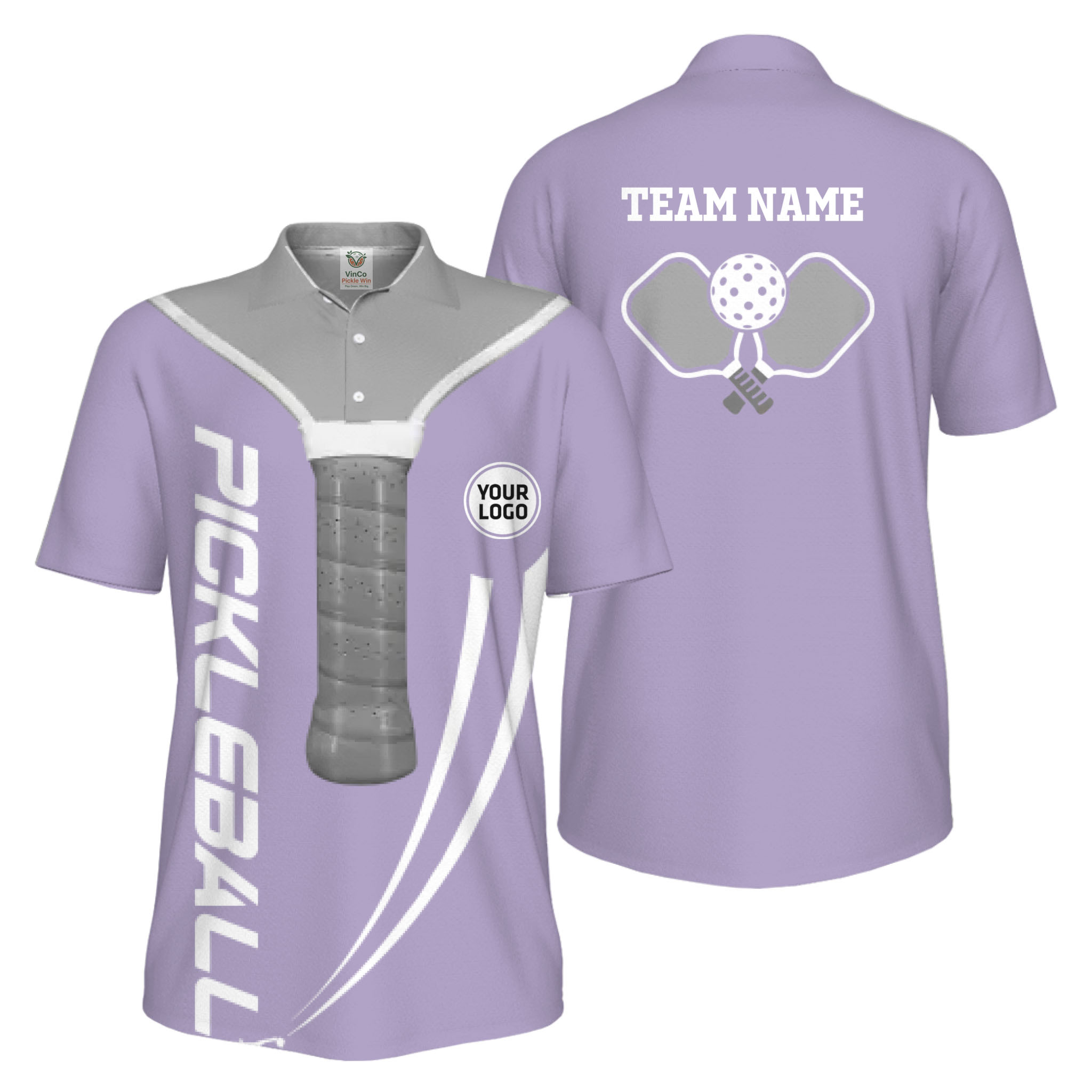 Picklewin Custom Logo Pickleball Paddle UV Protection Men Polo Shirt