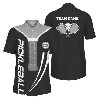 Picklewin Custom Logo Pickleball Paddle UV Protection Men Polo Shirt