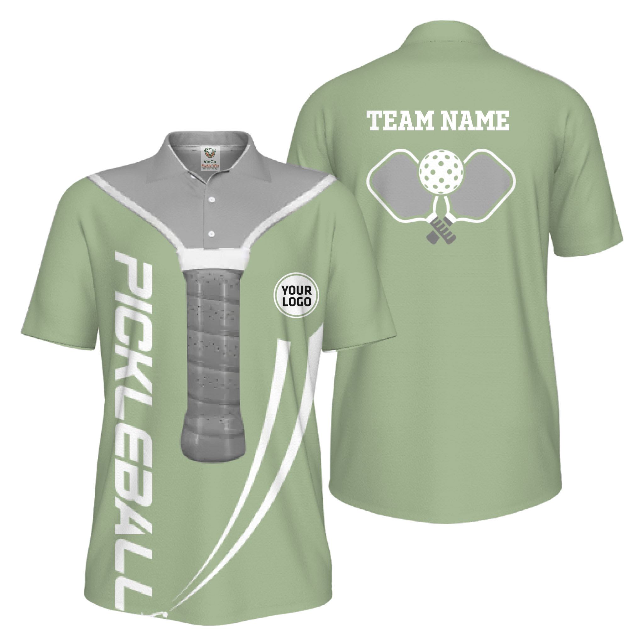 Picklewin Custom Logo Pickleball Paddle UV Protection Men Polo Shirt