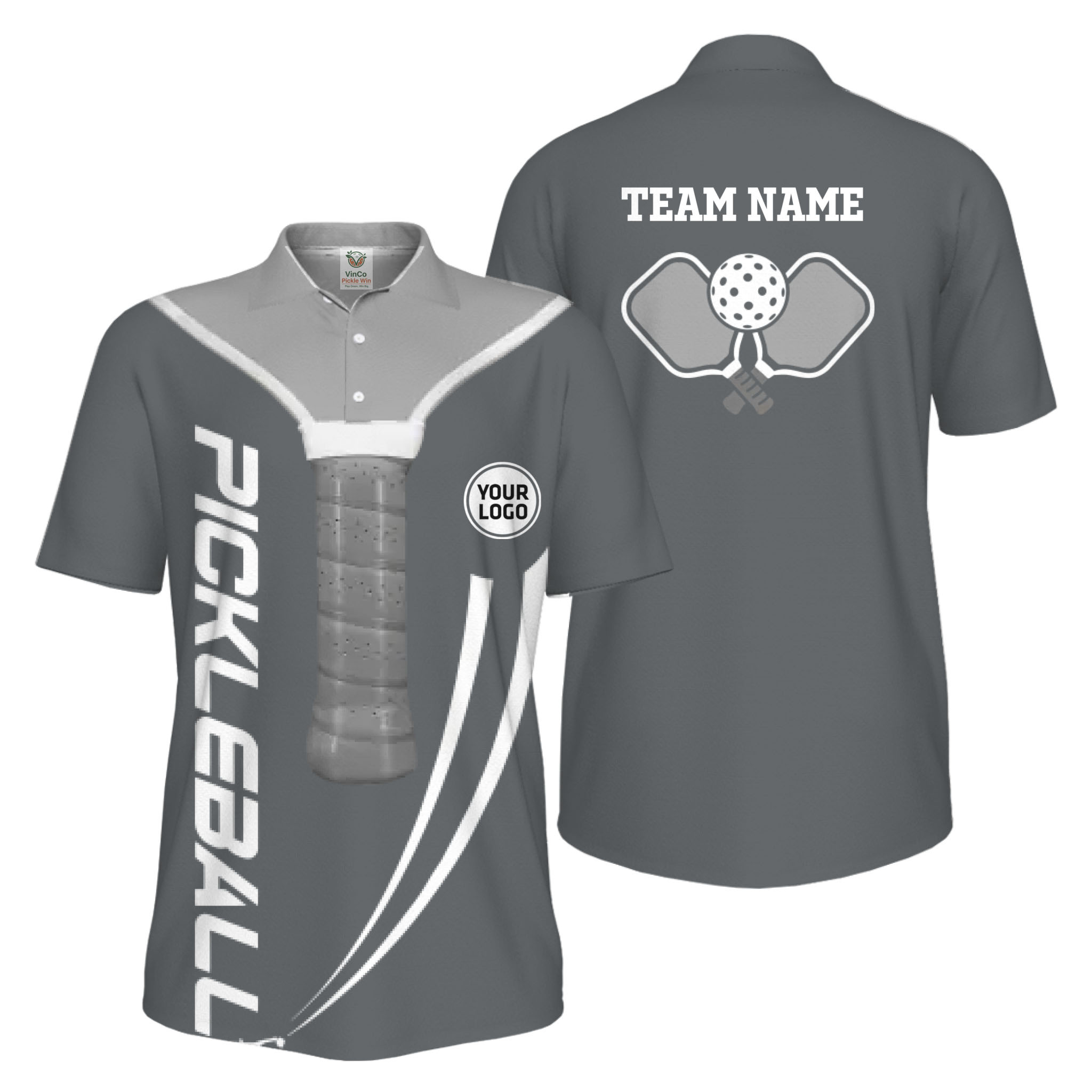 Picklewin Custom Logo Pickleball Paddle UV Protection Men Polo Shirt