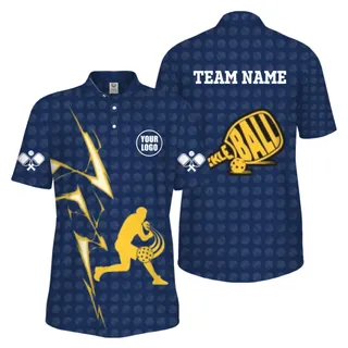 Picklewin Custom Logo Pickleball Team Moisture-wicking Men Polo Shirt 