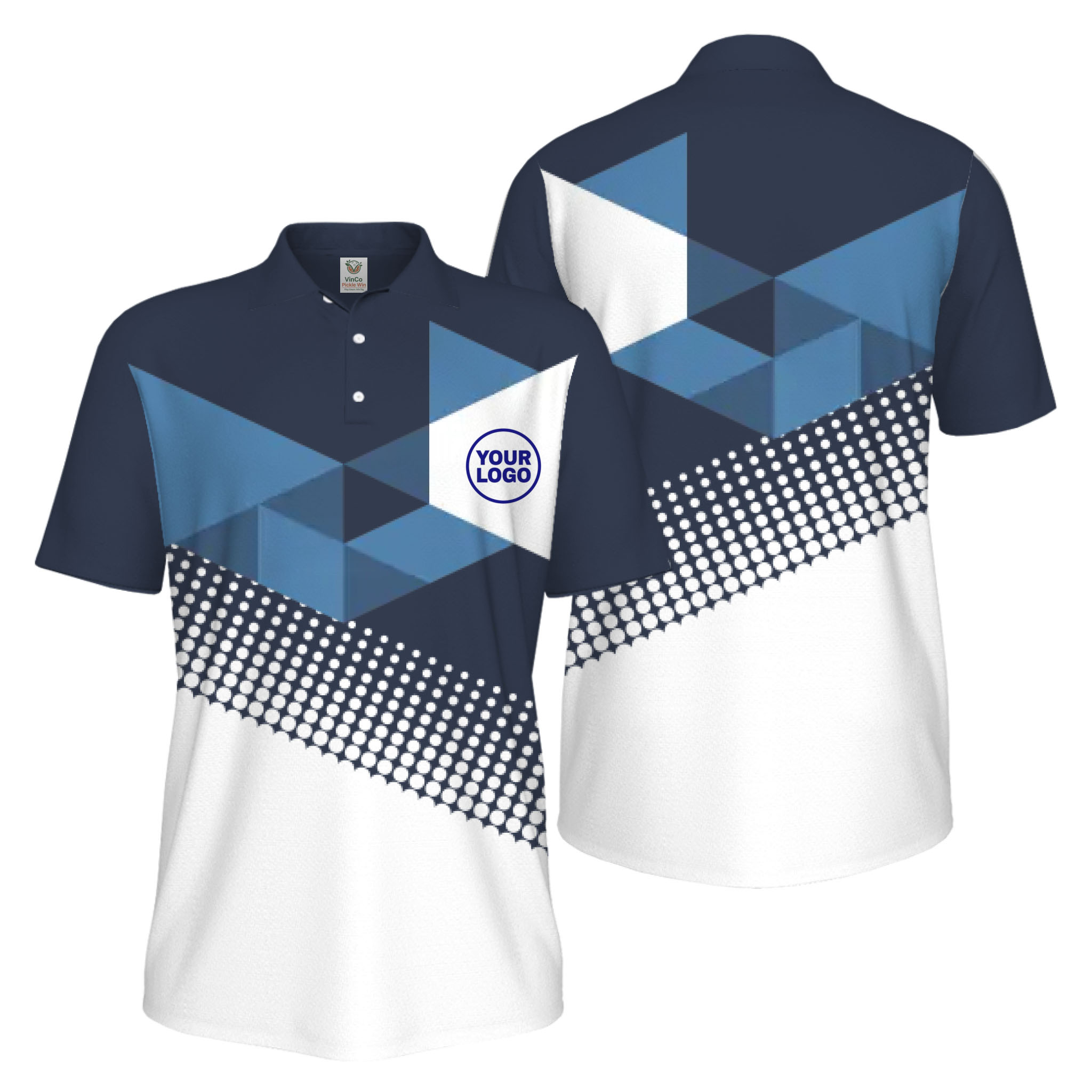 Picklewin Custom Logo Pickleball Tournament UV Protection Polo Shirt For Men