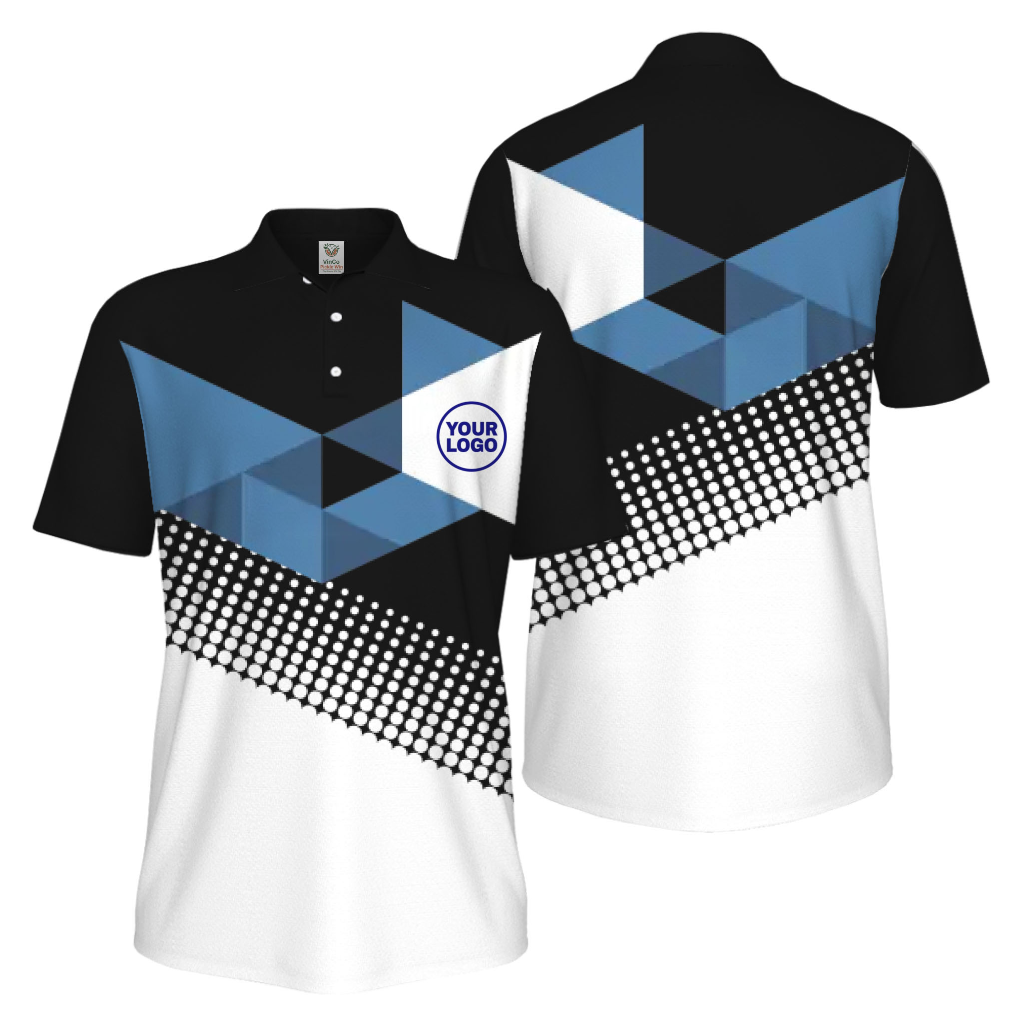 Picklewin Custom Logo Pickleball Tournament UV Protection Polo Shirt For Men