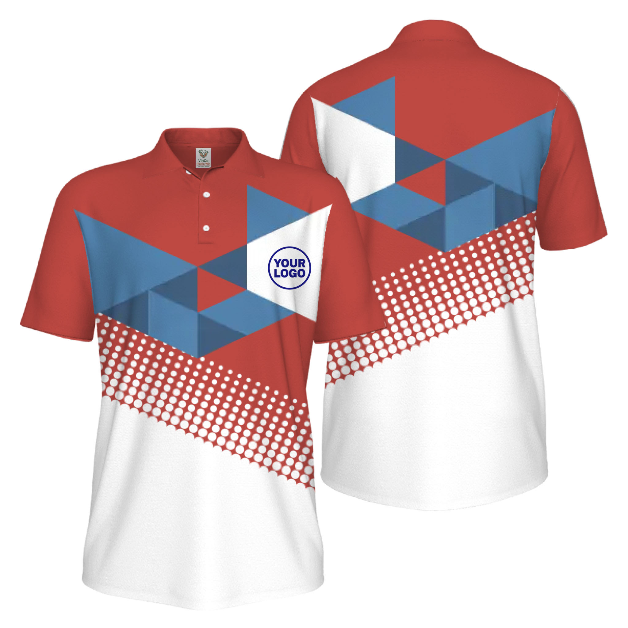 Picklewin Custom Logo Pickleball Tournament UV Protection Polo Shirt For Men