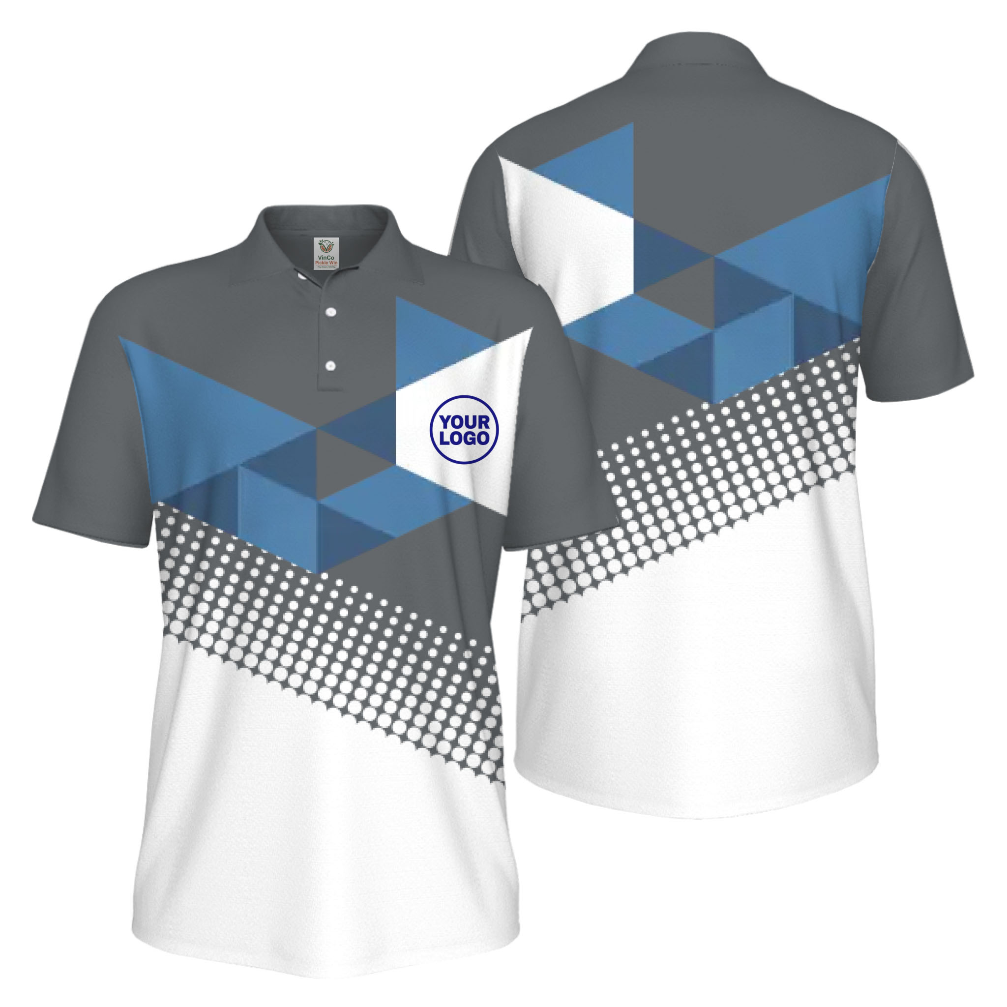 Picklewin Custom Logo Pickleball Tournament UV Protection Polo Shirt For Men