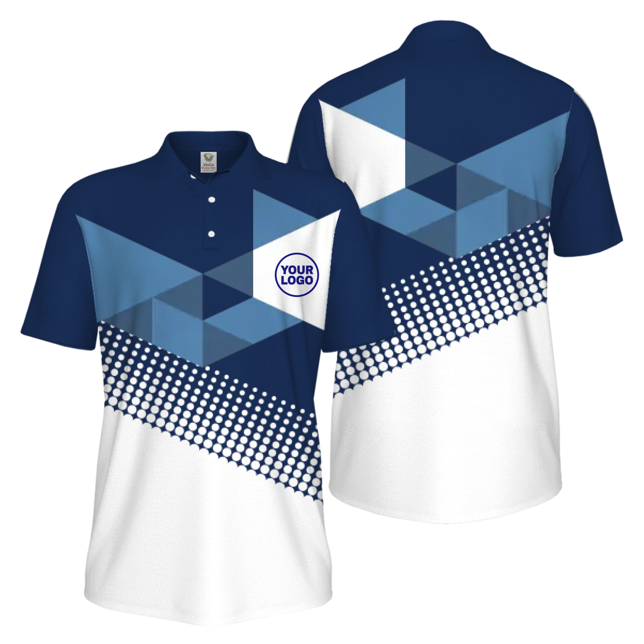 Picklewin Custom Logo Pickleball Tournament UV Protection Polo Shirt For Men