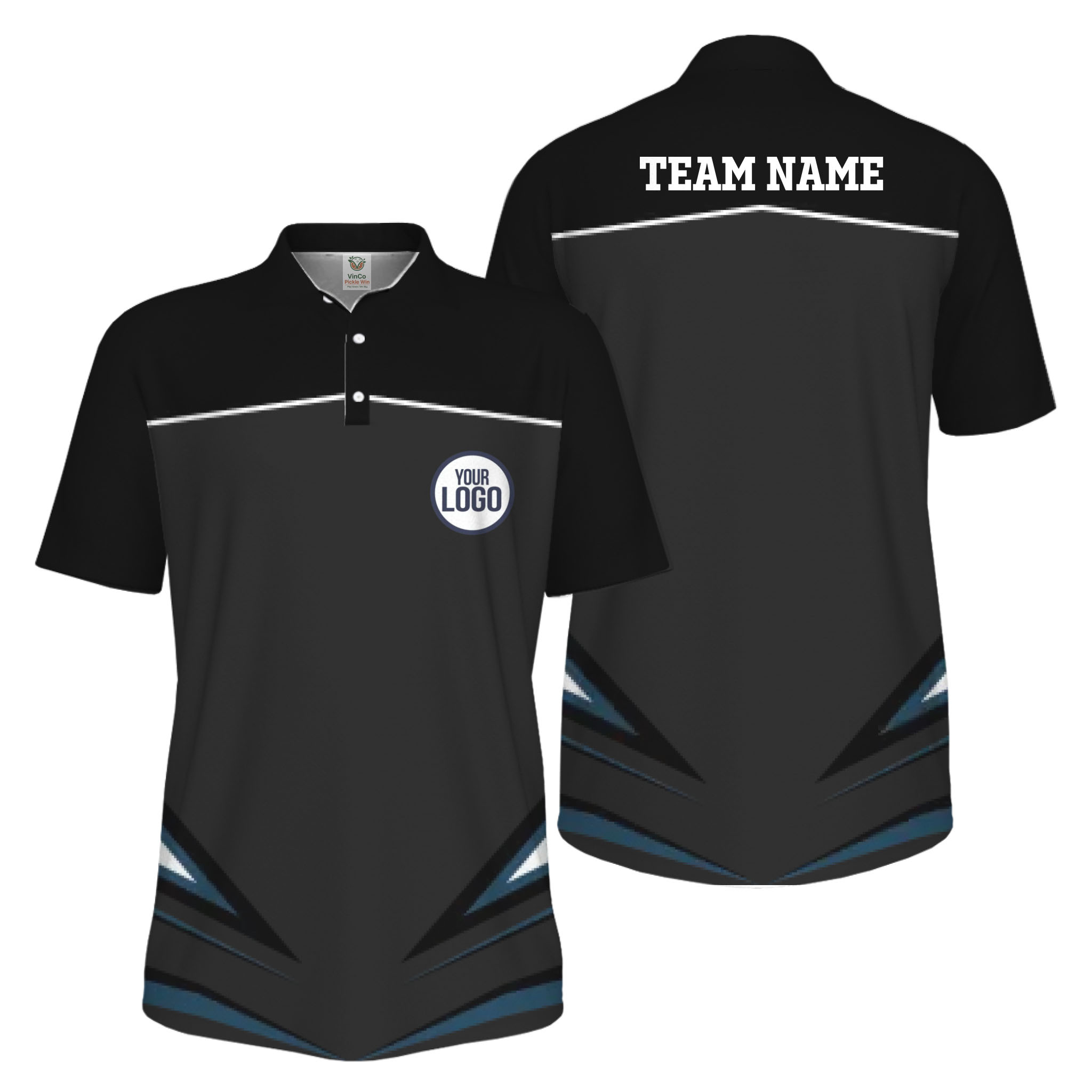 Picklewin Custom Logo Sport Team UV Protection Men Polo Shirt Bulk Order